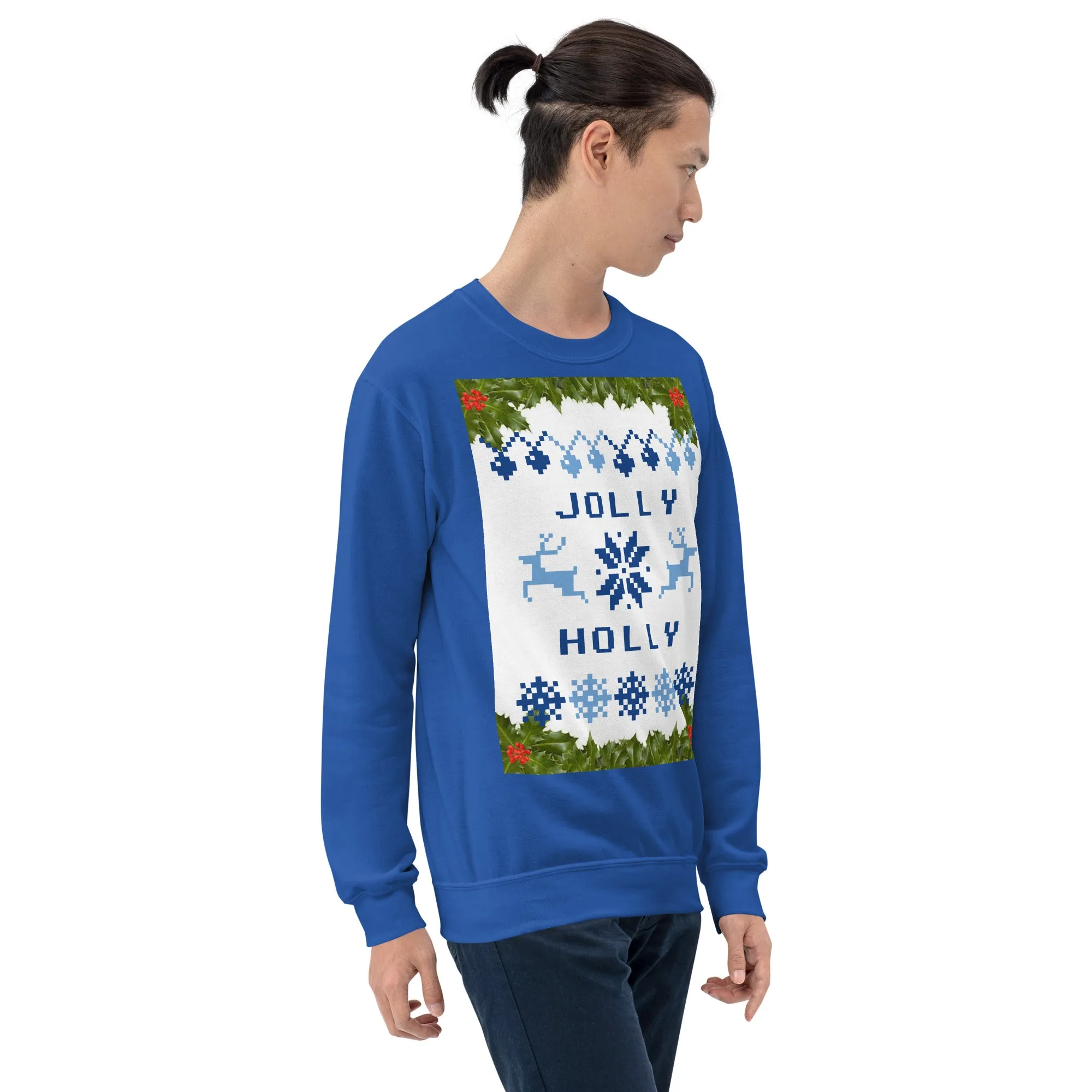 Jolly Holly Sweatshirt Christmas (Glamourange Christmas Sweatshirt Men)
