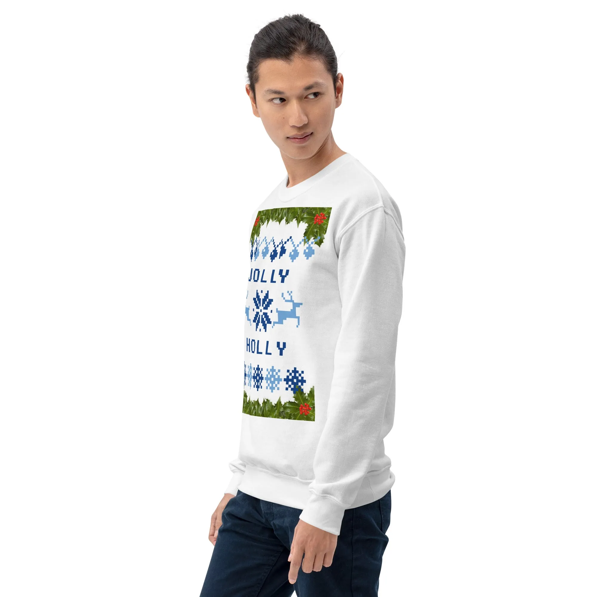 Jolly Holly Sweatshirt Christmas (Glamourange Christmas Sweatshirt Men)