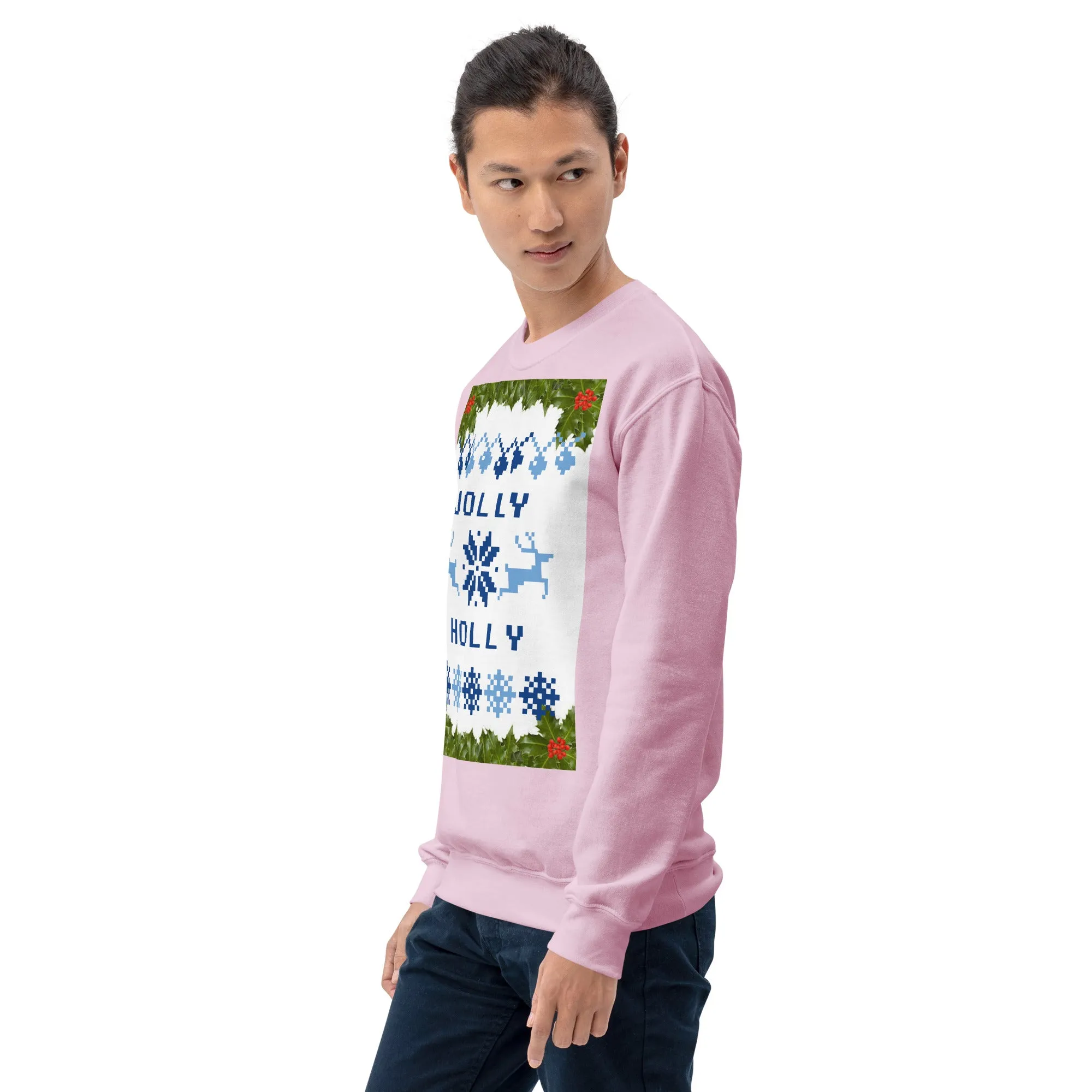Jolly Holly Sweatshirt Christmas (Glamourange Christmas Sweatshirt Men)