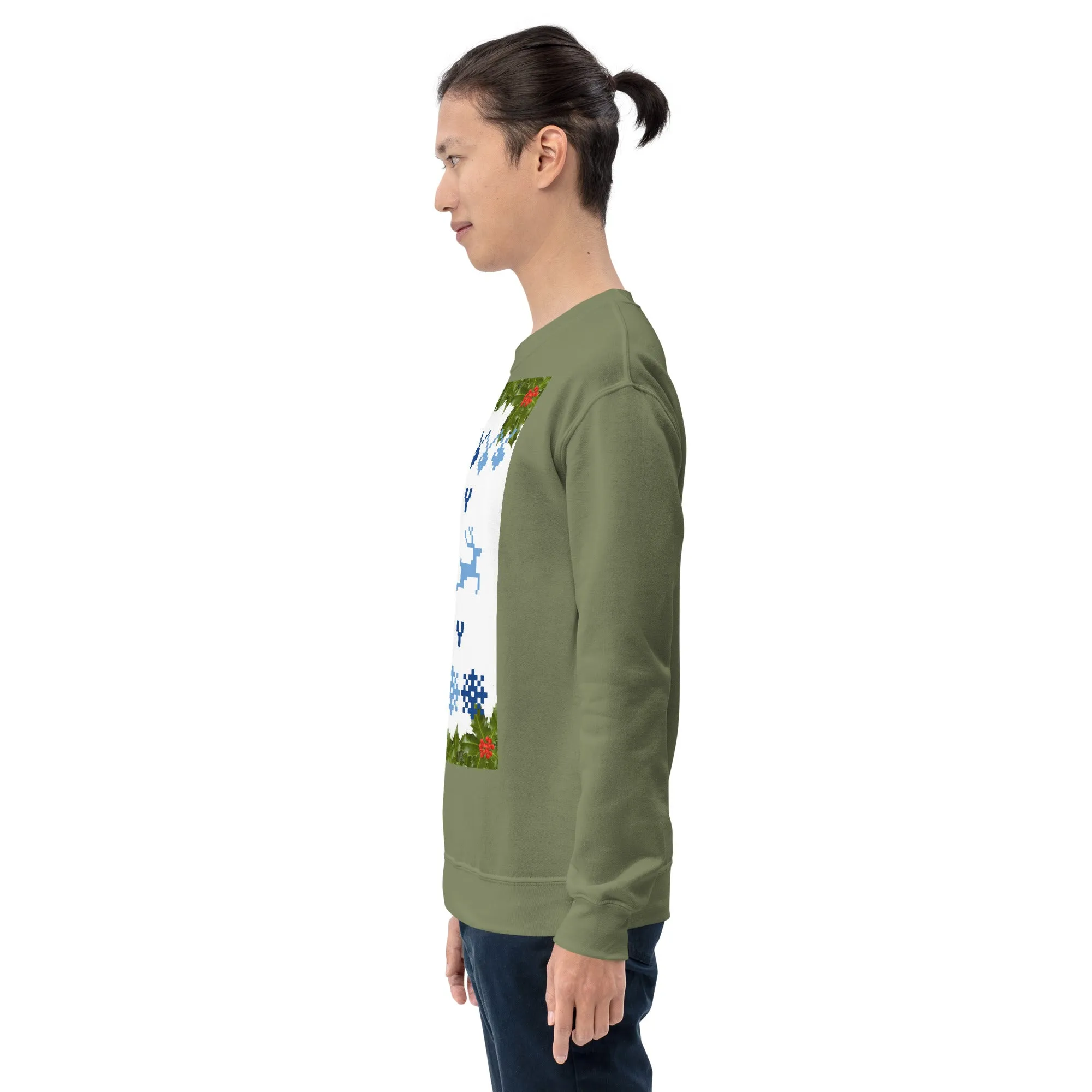 Jolly Holly Sweatshirt Christmas (Glamourange Christmas Sweatshirt Men)