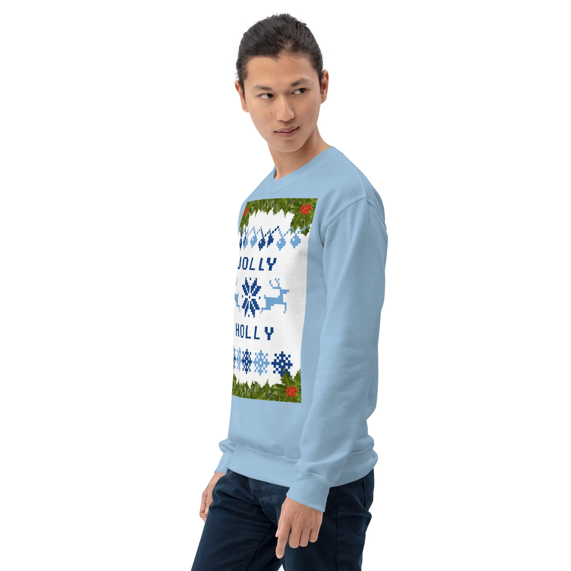 Jolly Holly Sweatshirt Christmas (Glamourange Christmas Sweatshirt Men)