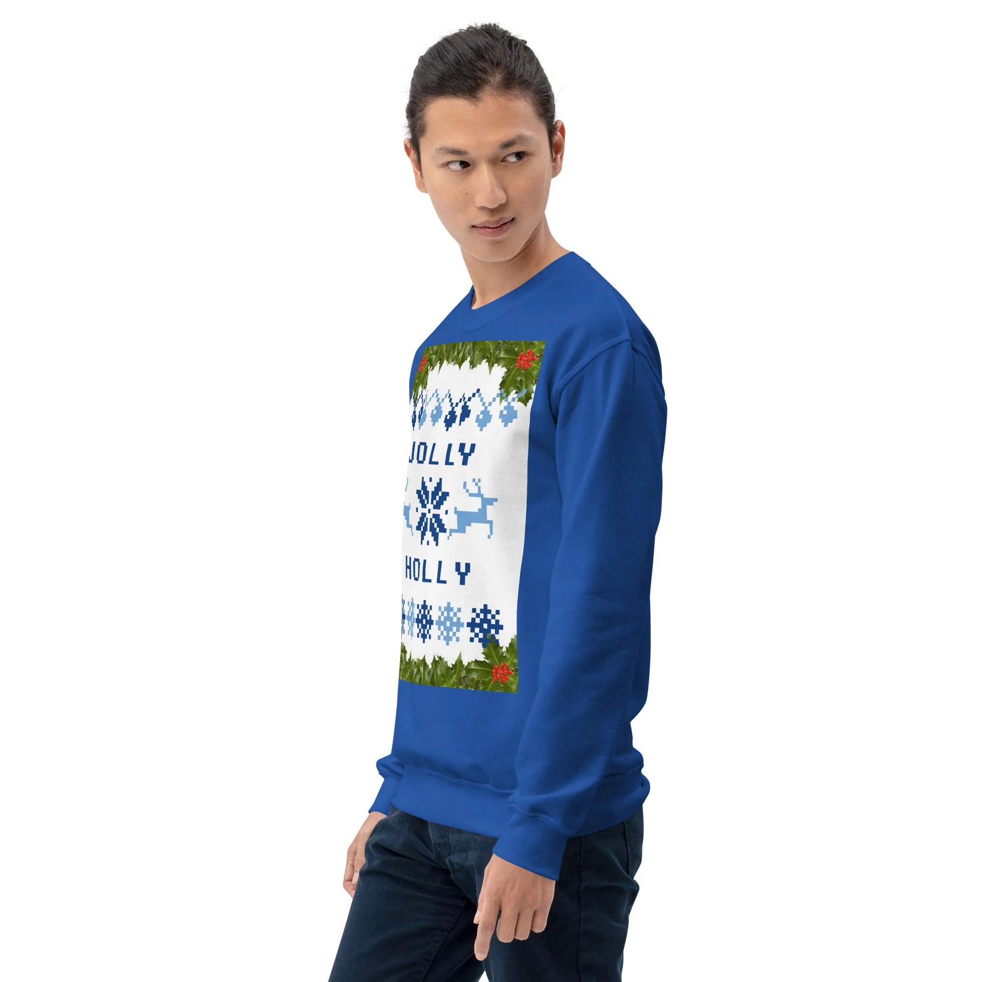 Jolly Holly Sweatshirt Christmas (Glamourange Christmas Sweatshirt Men)