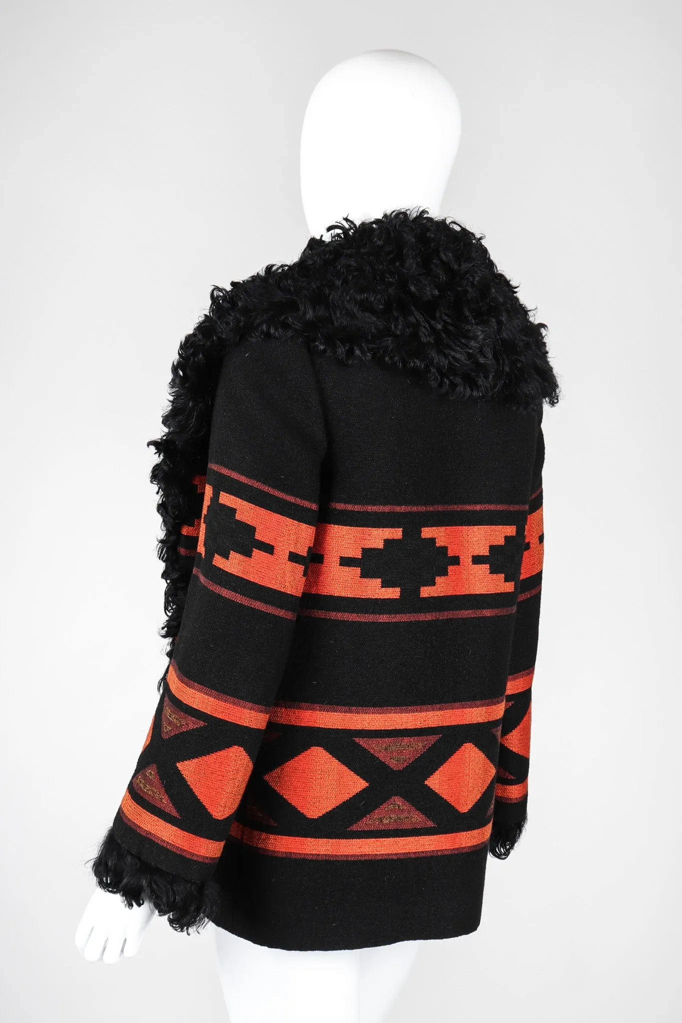 Lamb Collar Tapestry Coat