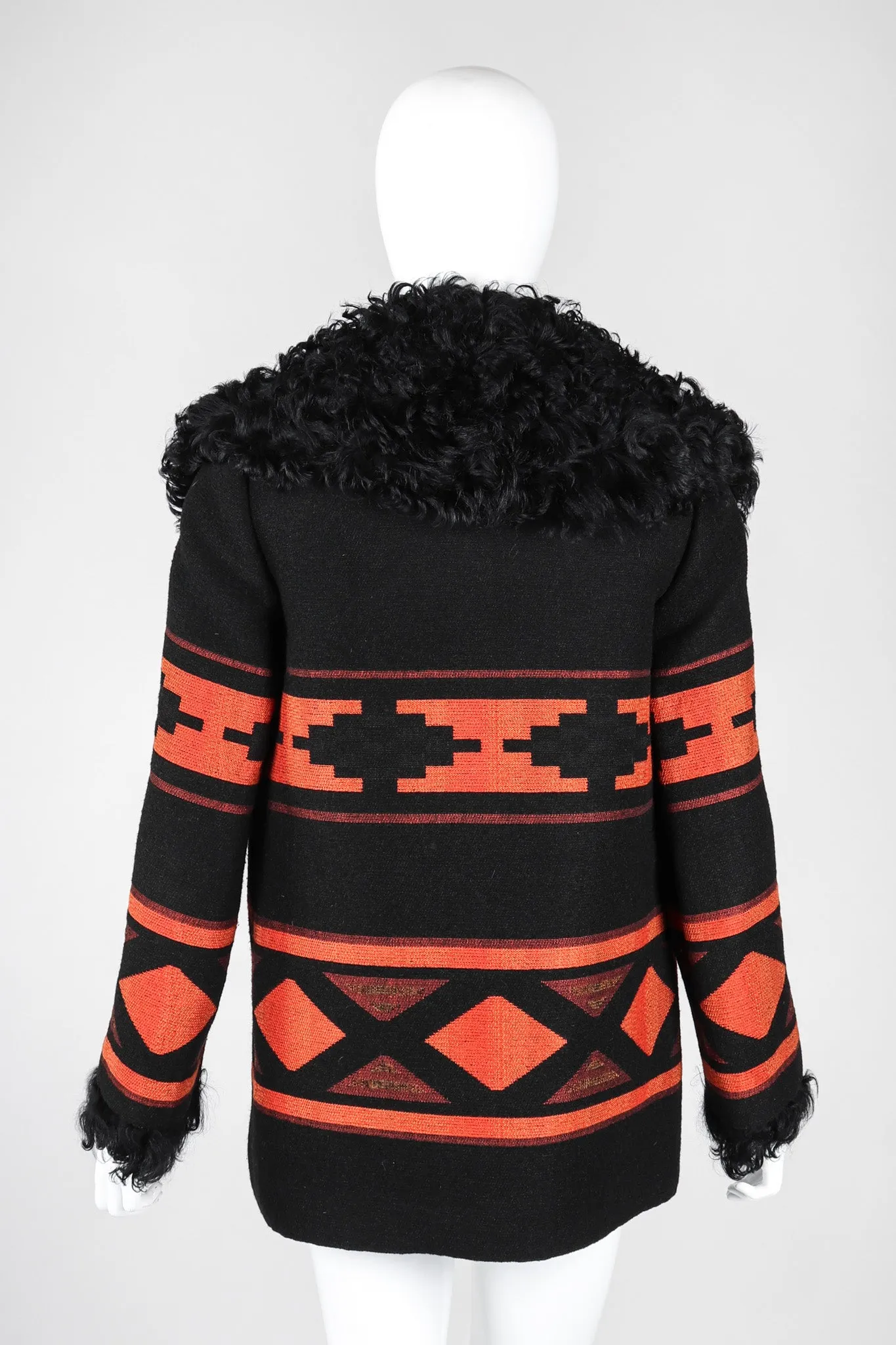 Lamb Collar Tapestry Coat