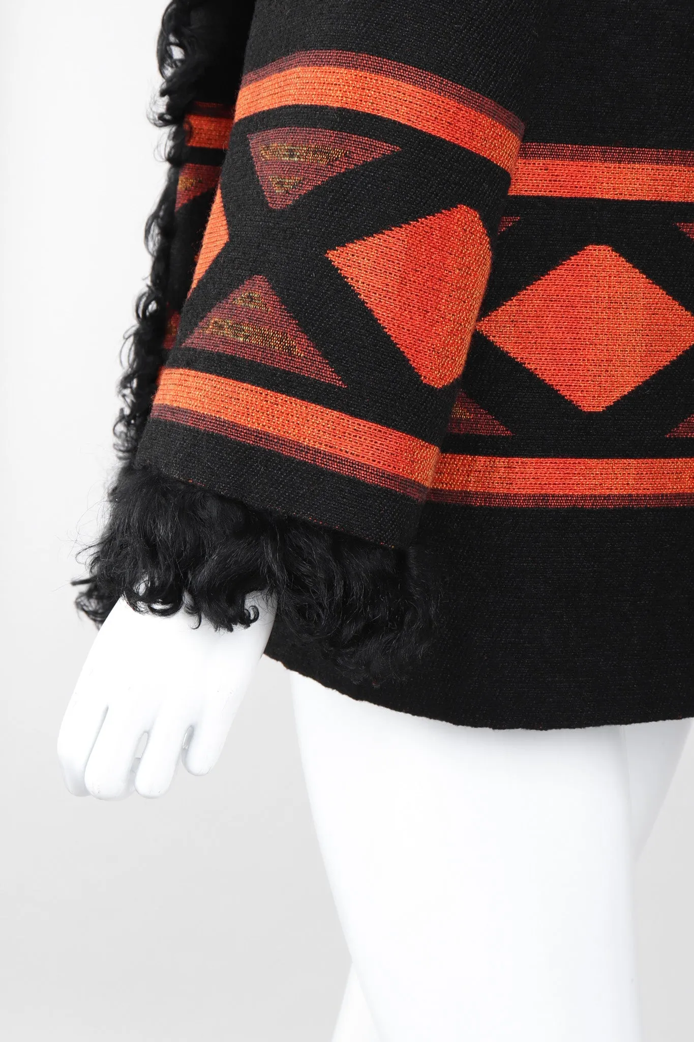 Lamb Collar Tapestry Coat