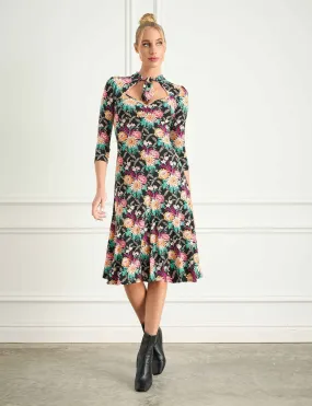 Lana 'Darling Dahlias' Sweetheart Dress with Necktie FINAL SALE