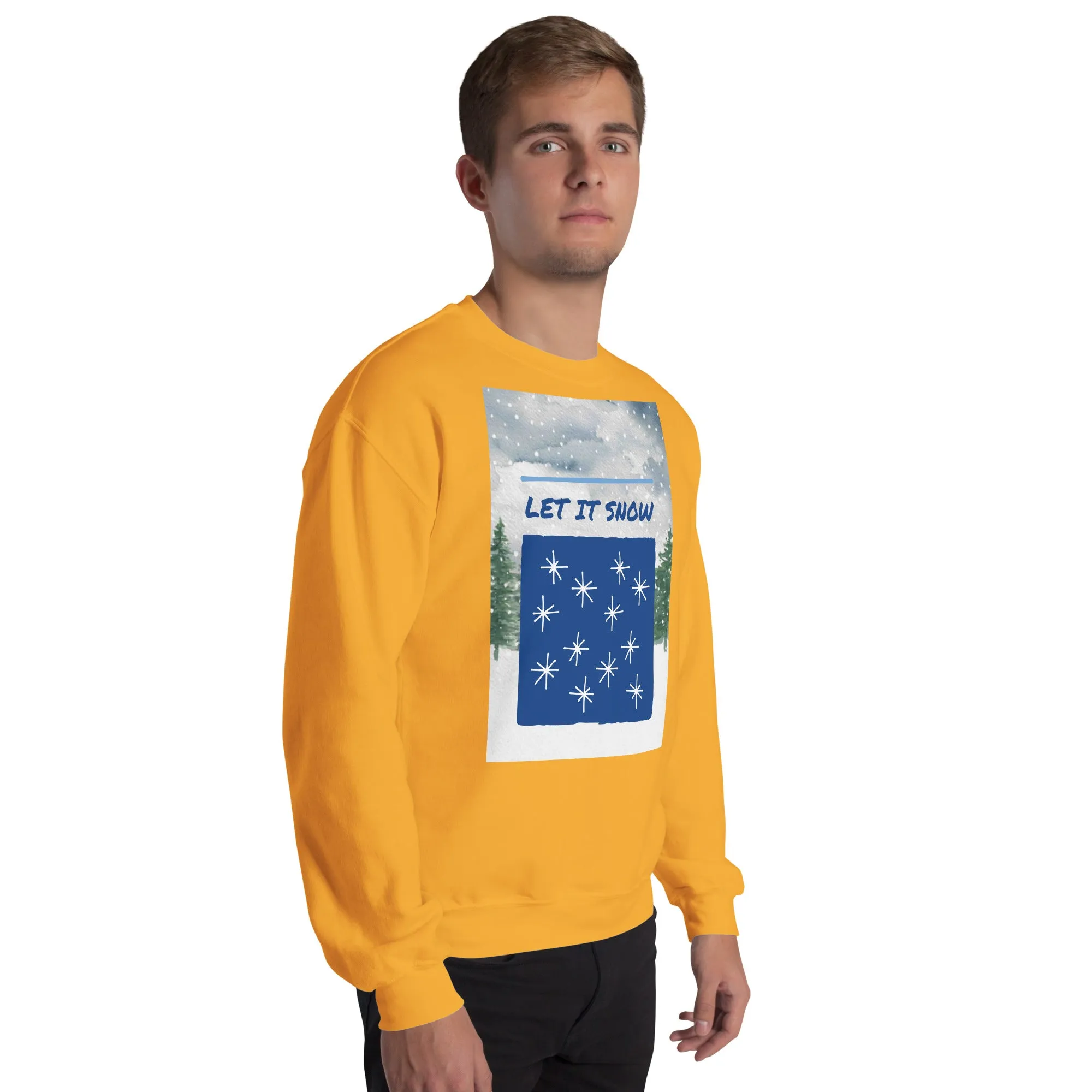 Let It Snow Christmas Sweatshirt (Glamourange Christmas Sweatshirt Men)