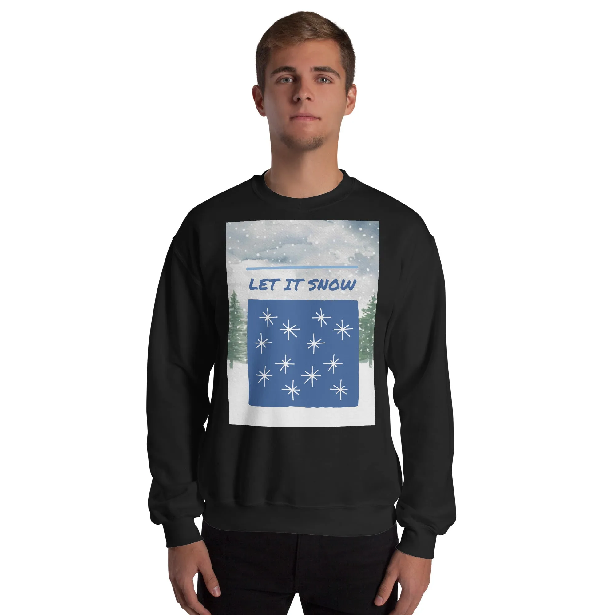 Let It Snow Christmas Sweatshirt (Glamourange Christmas Sweatshirt Men)