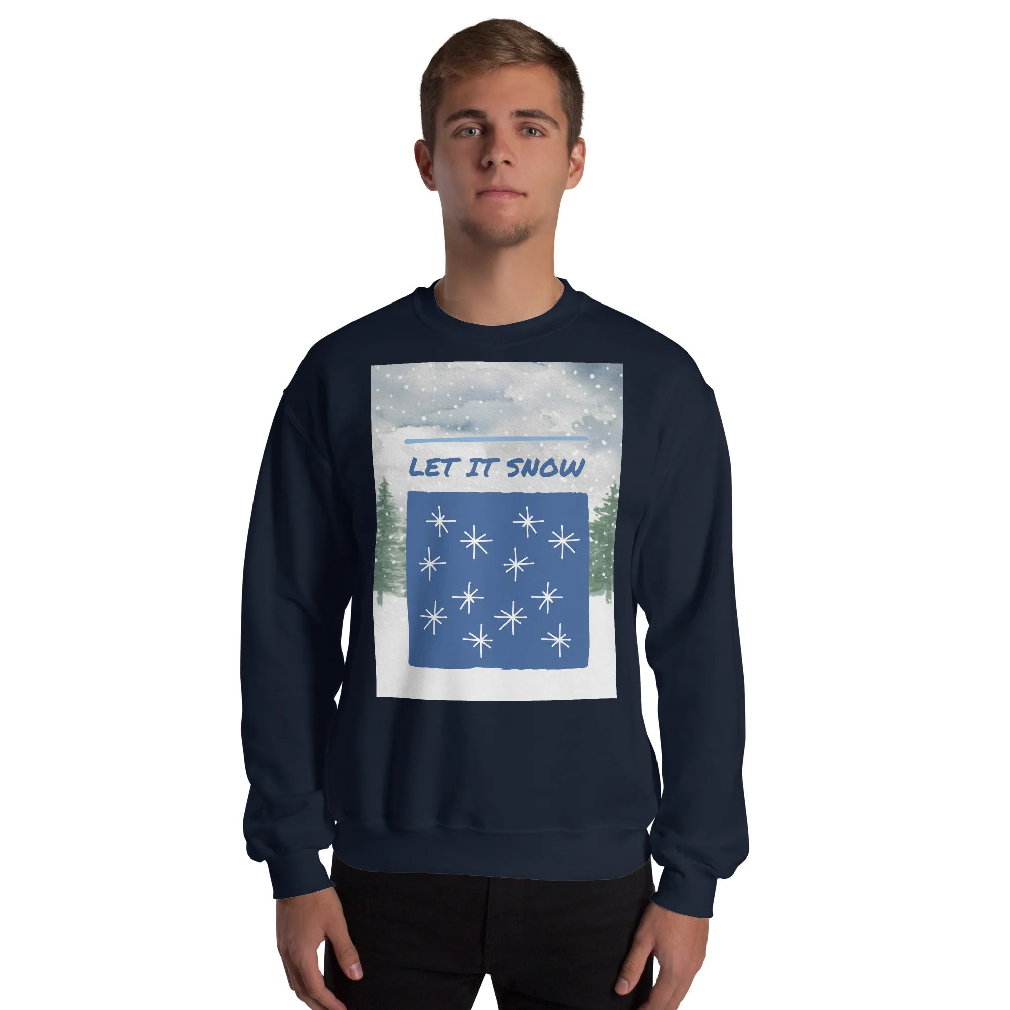 Let It Snow Christmas Sweatshirt (Glamourange Christmas Sweatshirt Men)