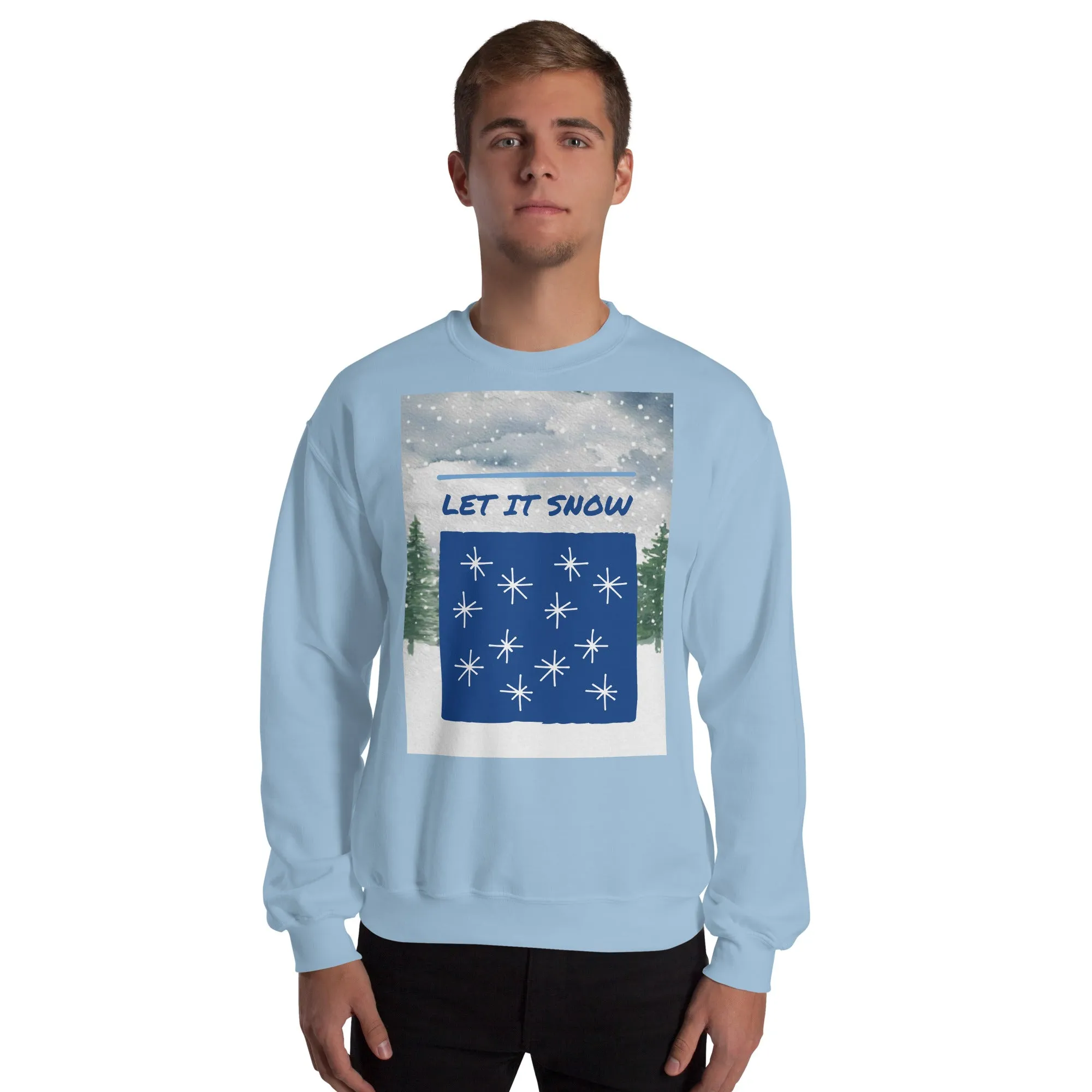 Let It Snow Christmas Sweatshirt (Glamourange Christmas Sweatshirt Men)