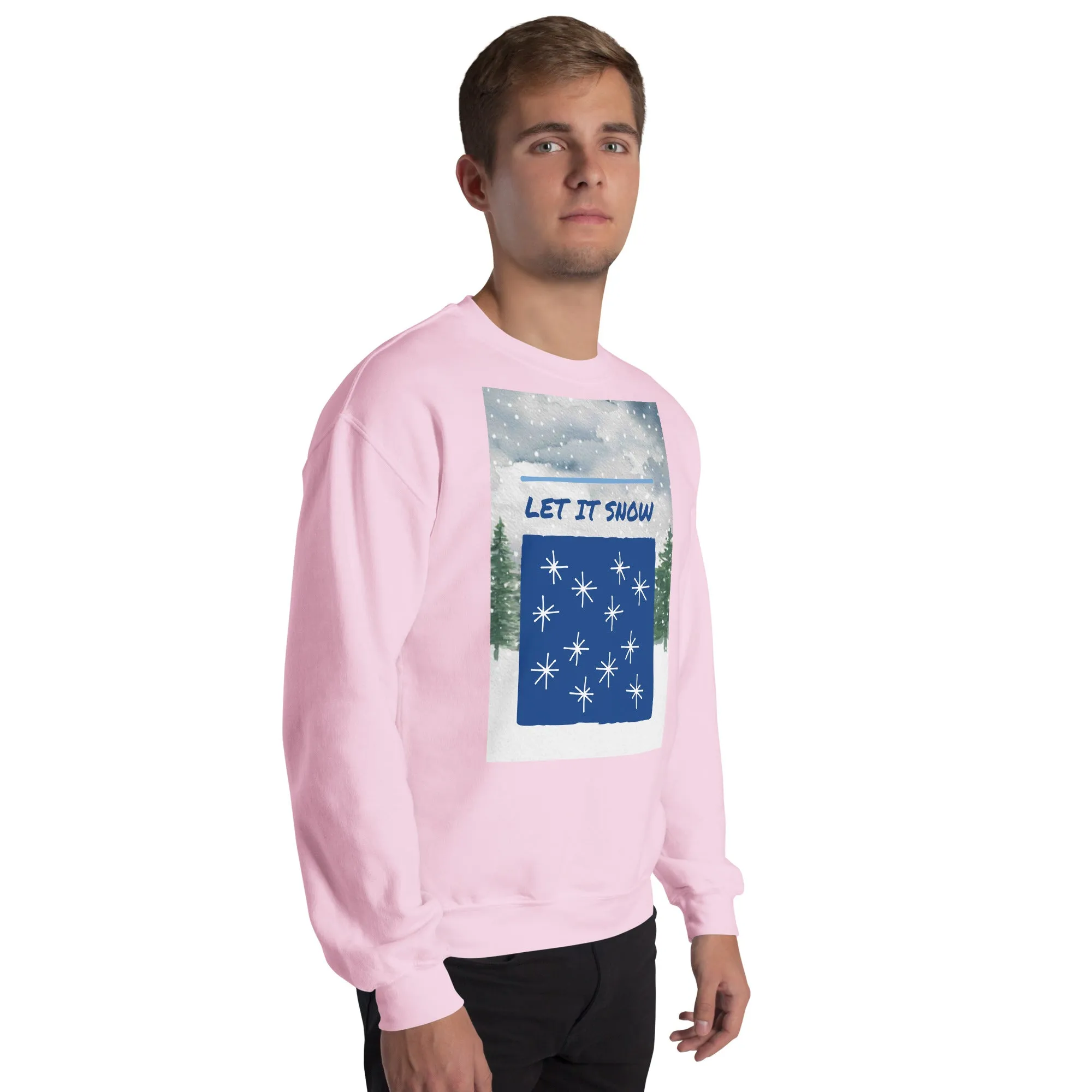 Let It Snow Christmas Sweatshirt (Glamourange Christmas Sweatshirt Men)