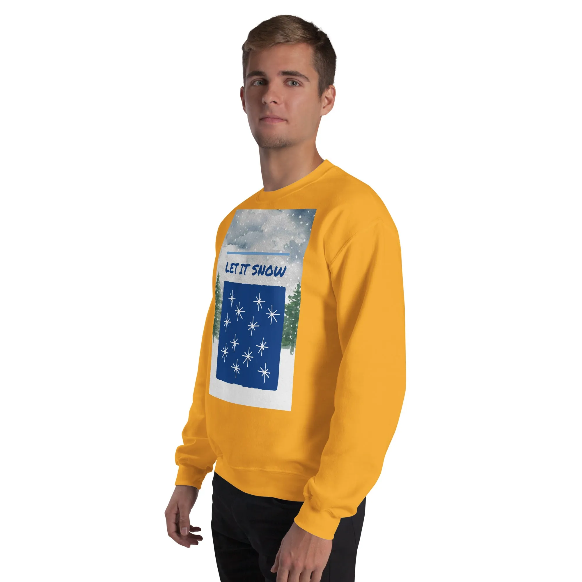 Let It Snow Christmas Sweatshirt (Glamourange Christmas Sweatshirt Men)