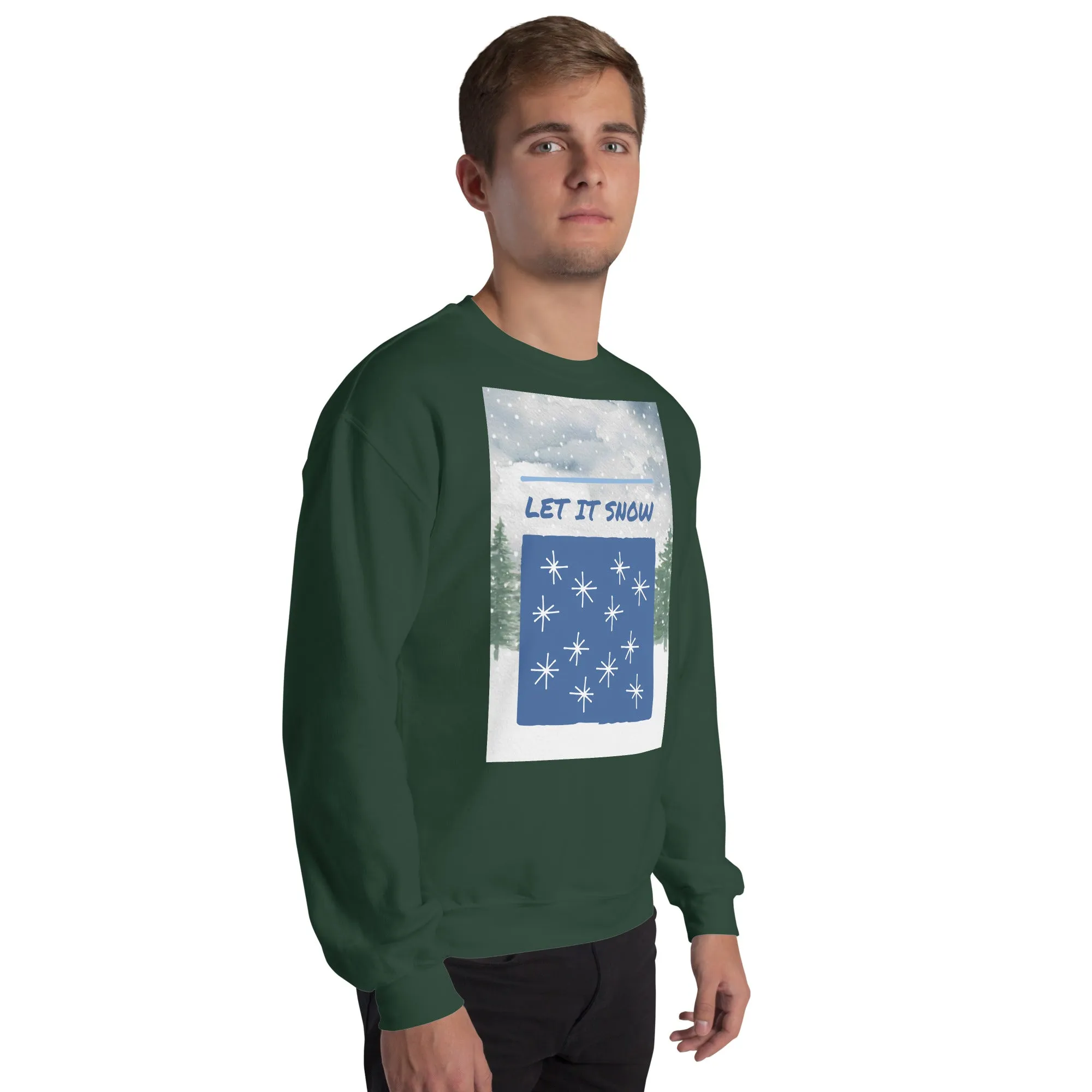 Let It Snow Christmas Sweatshirt (Glamourange Christmas Sweatshirt Men)