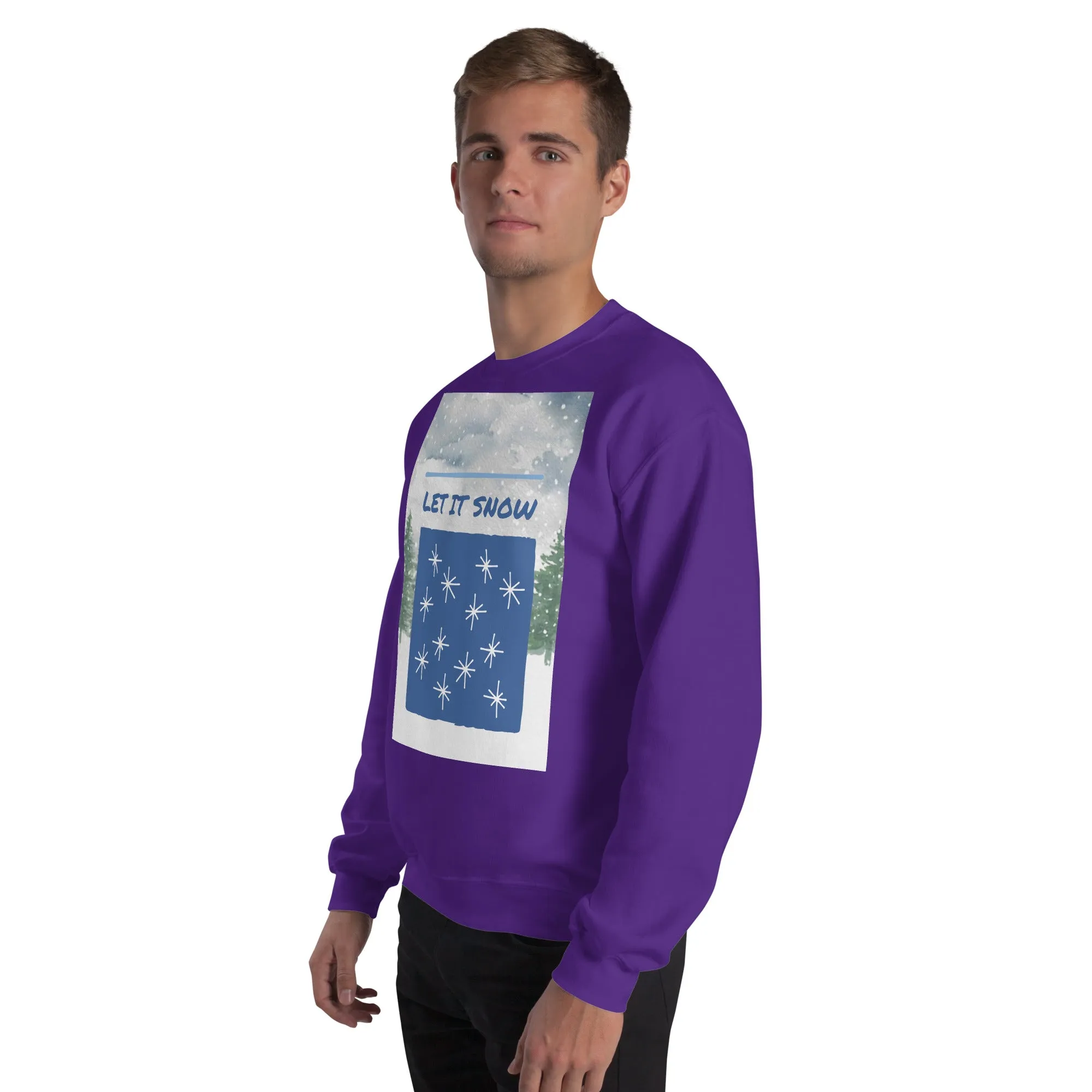 Let It Snow Christmas Sweatshirt (Glamourange Christmas Sweatshirt Men)
