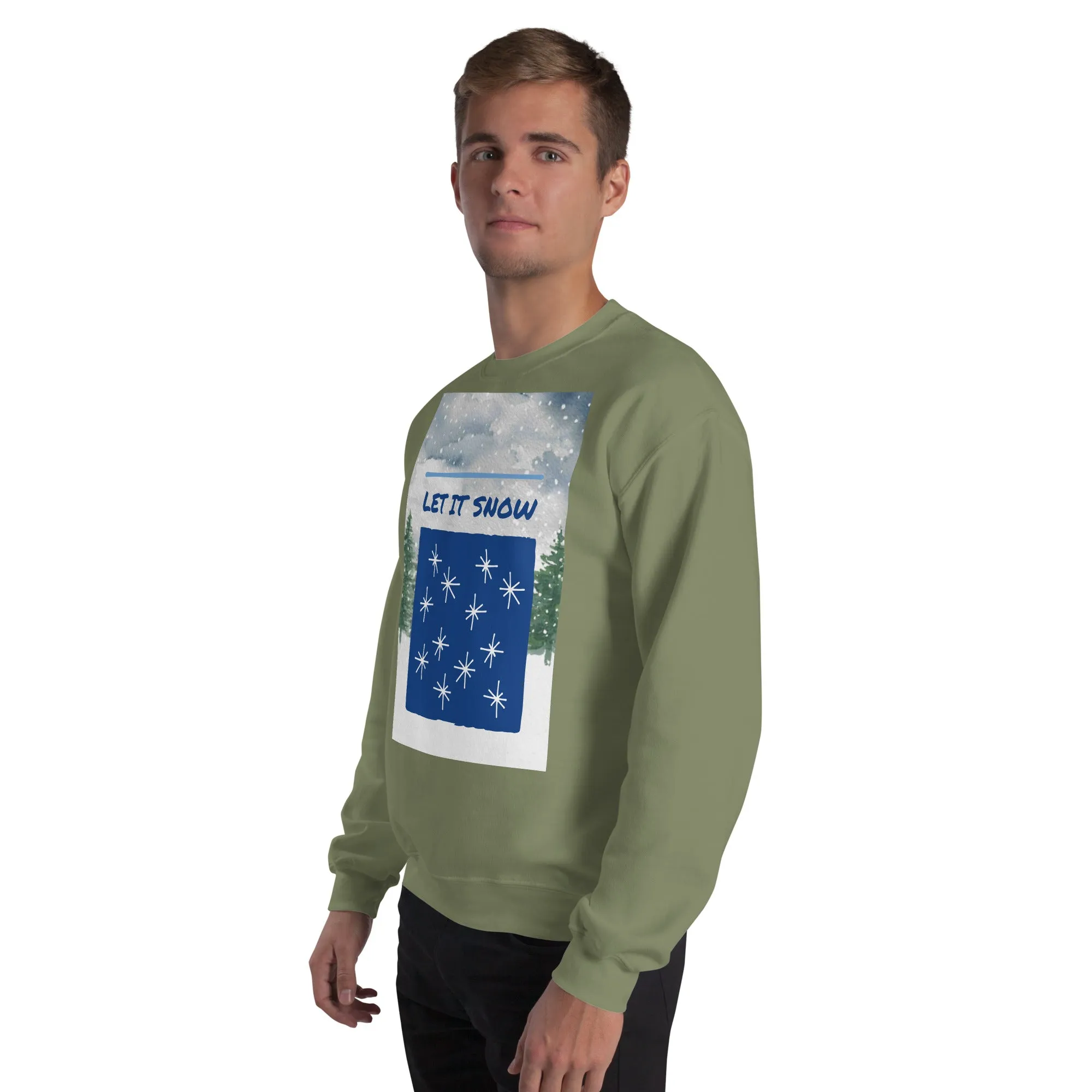 Let It Snow Christmas Sweatshirt (Glamourange Christmas Sweatshirt Men)
