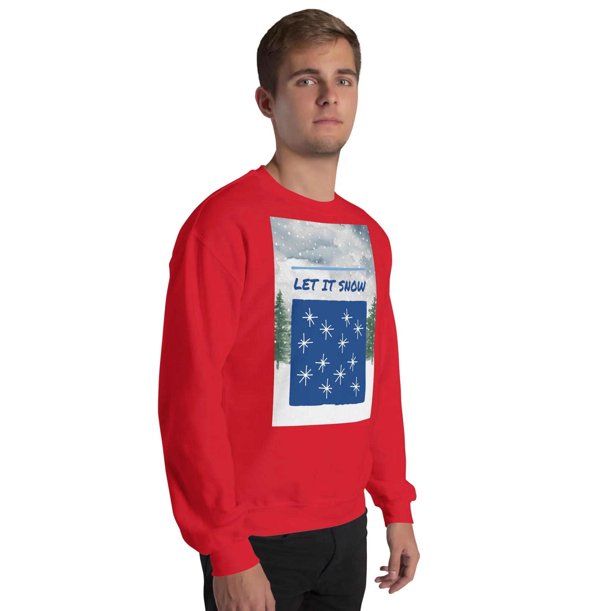 Let It Snow Christmas Sweatshirt (Glamourange Christmas Sweatshirt Men)