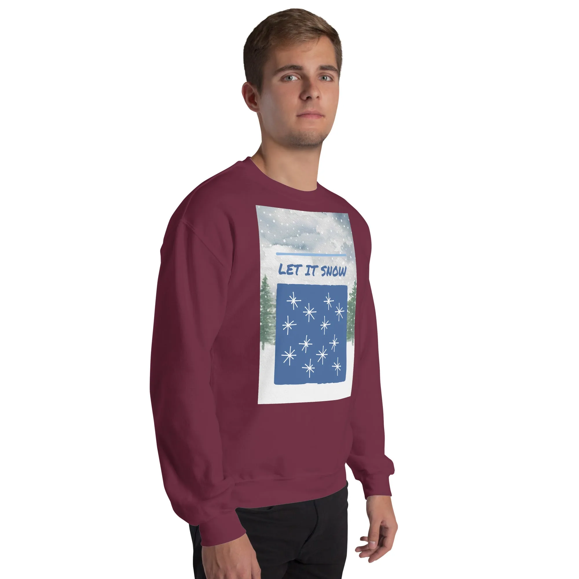 Let It Snow Christmas Sweatshirt (Glamourange Christmas Sweatshirt Men)