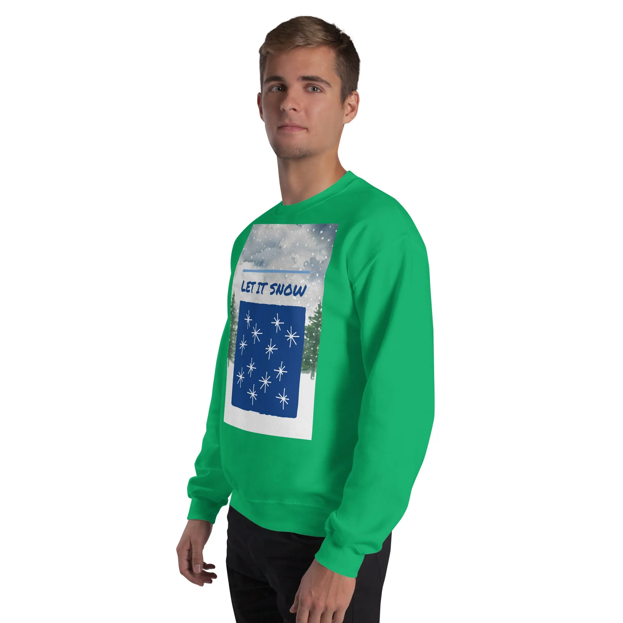 Let It Snow Christmas Sweatshirt (Glamourange Christmas Sweatshirt Men)