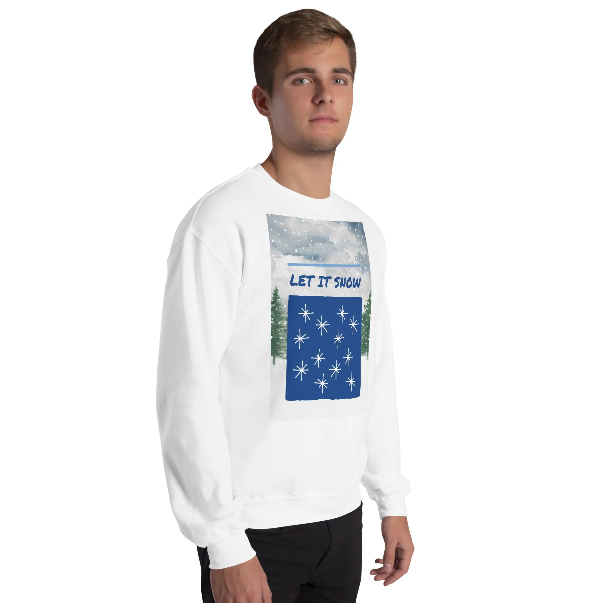 Let It Snow Christmas Sweatshirt (Glamourange Christmas Sweatshirt Men)