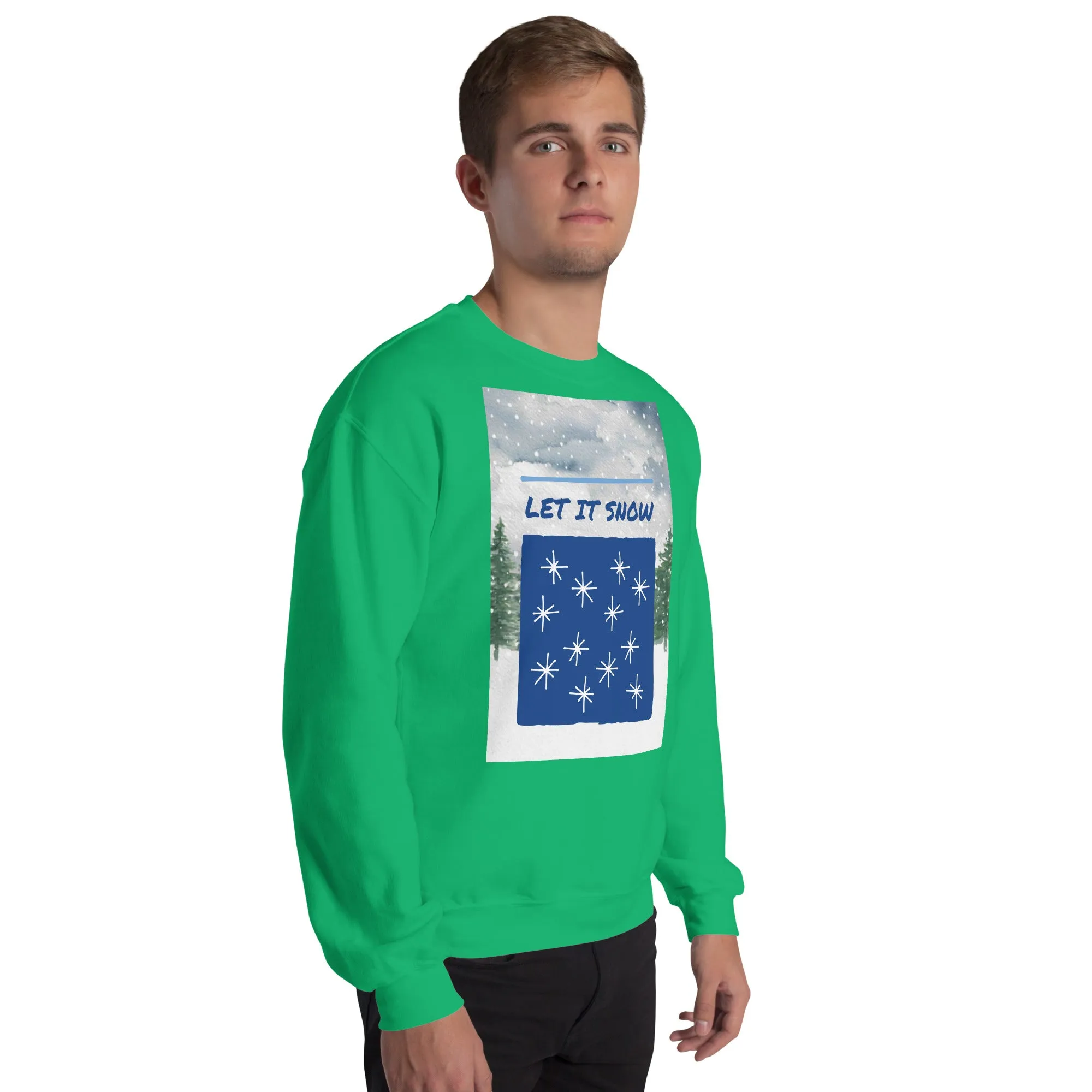 Let It Snow Christmas Sweatshirt (Glamourange Christmas Sweatshirt Men)