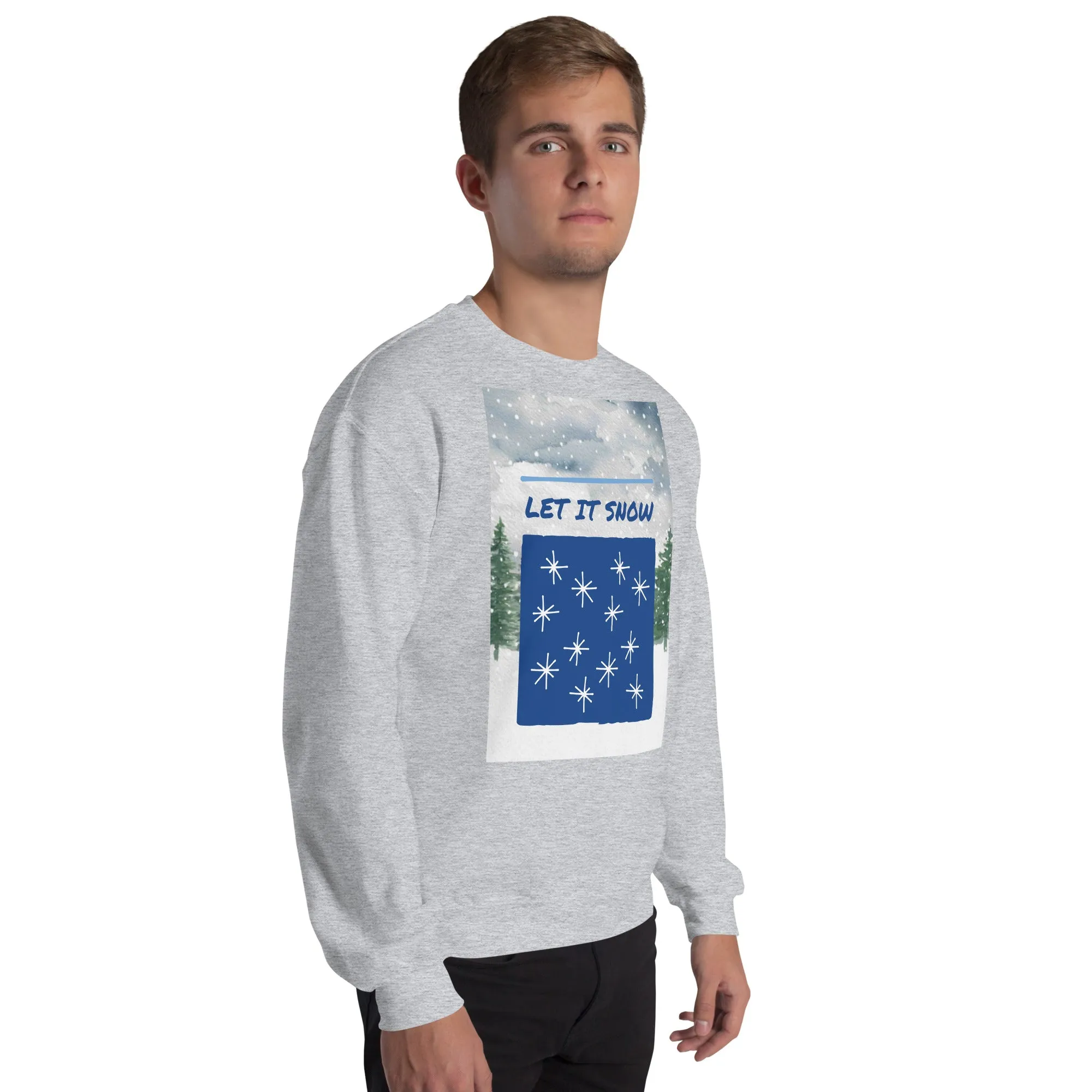 Let It Snow Christmas Sweatshirt (Glamourange Christmas Sweatshirt Men)