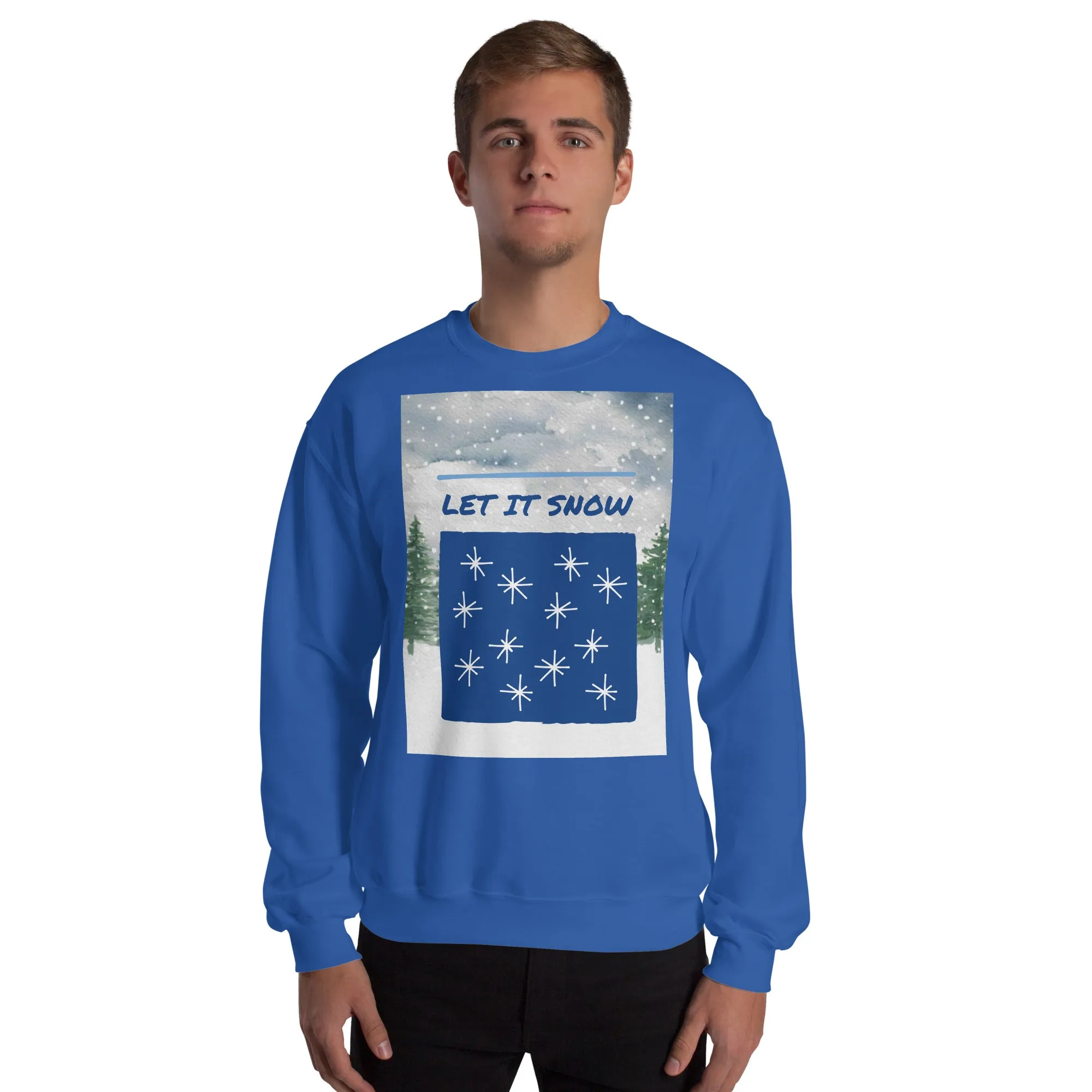 Let It Snow Christmas Sweatshirt (Glamourange Christmas Sweatshirt Men)