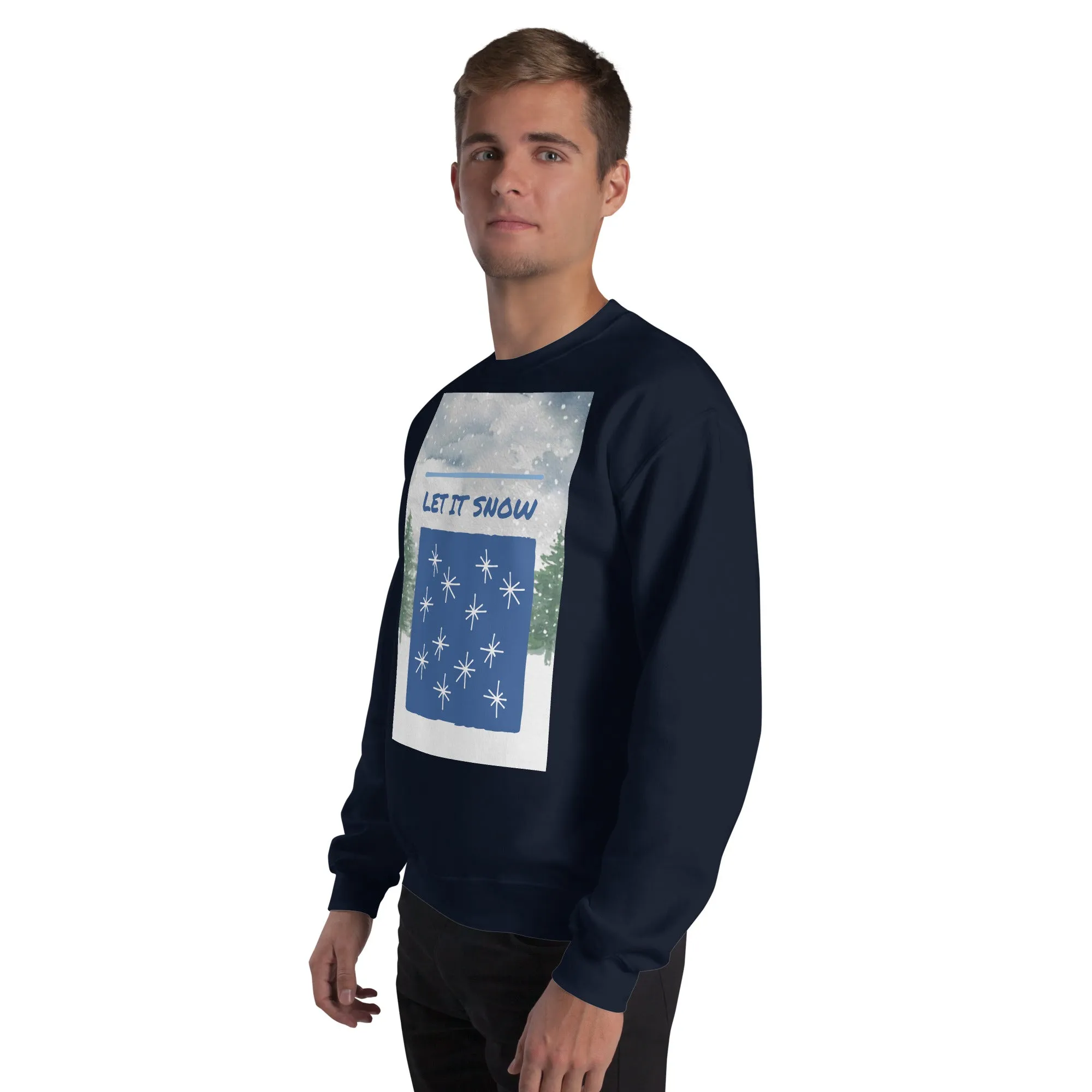 Let It Snow Christmas Sweatshirt (Glamourange Christmas Sweatshirt Men)
