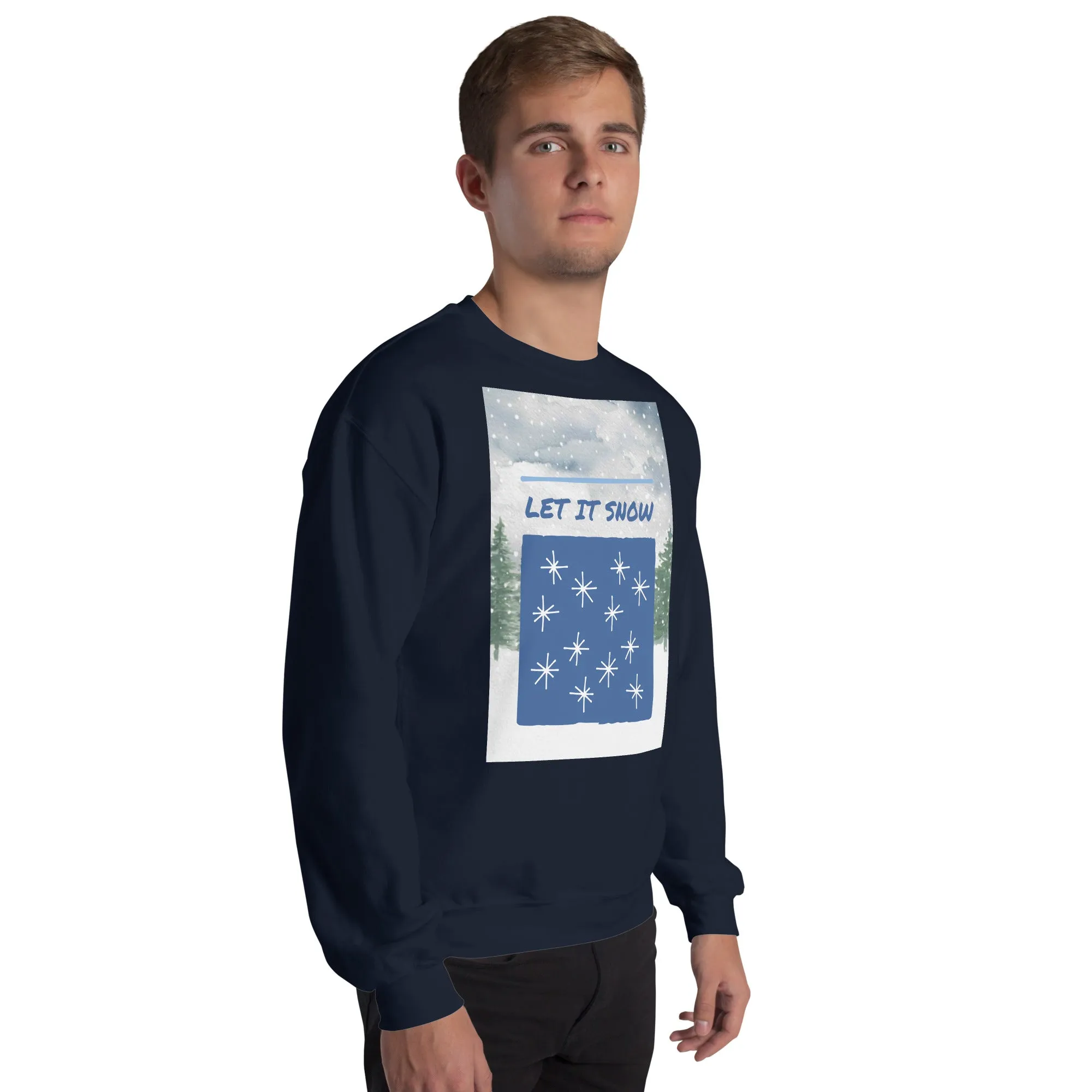 Let It Snow Christmas Sweatshirt (Glamourange Christmas Sweatshirt Men)