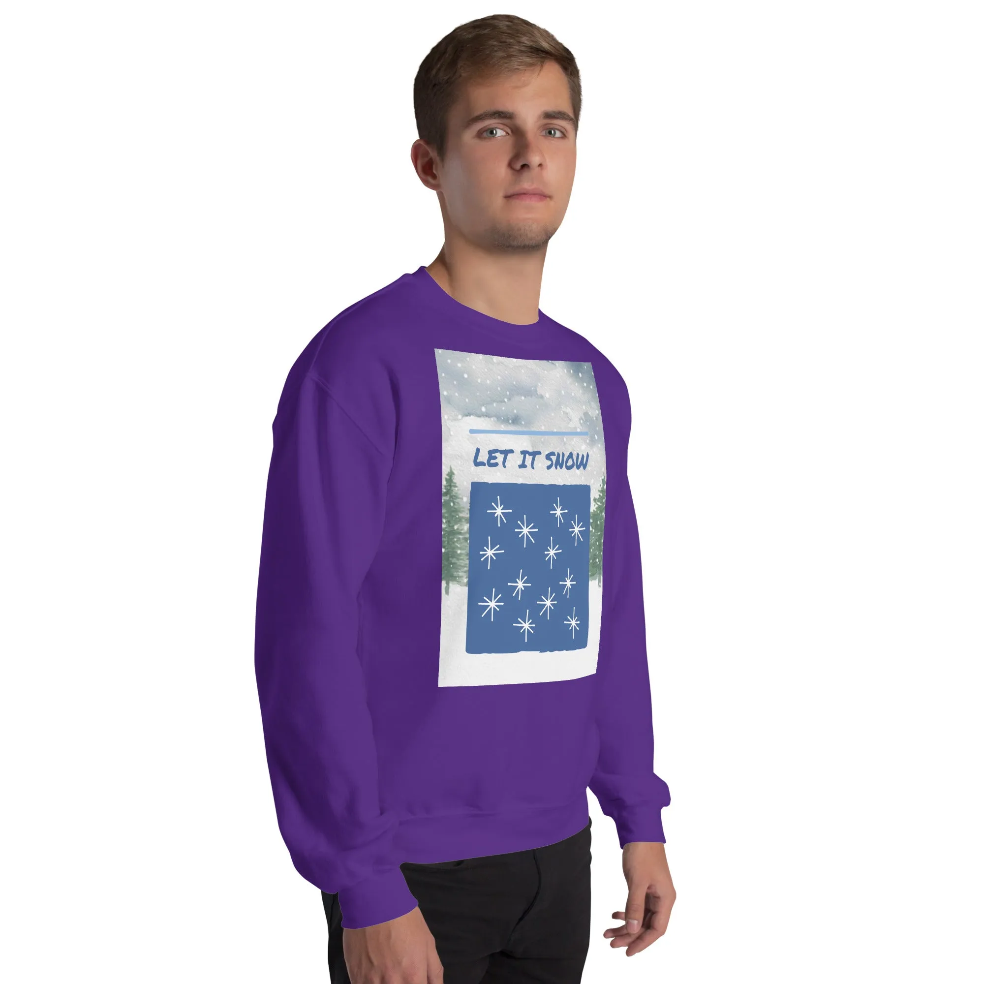 Let It Snow Christmas Sweatshirt (Glamourange Christmas Sweatshirt Men)