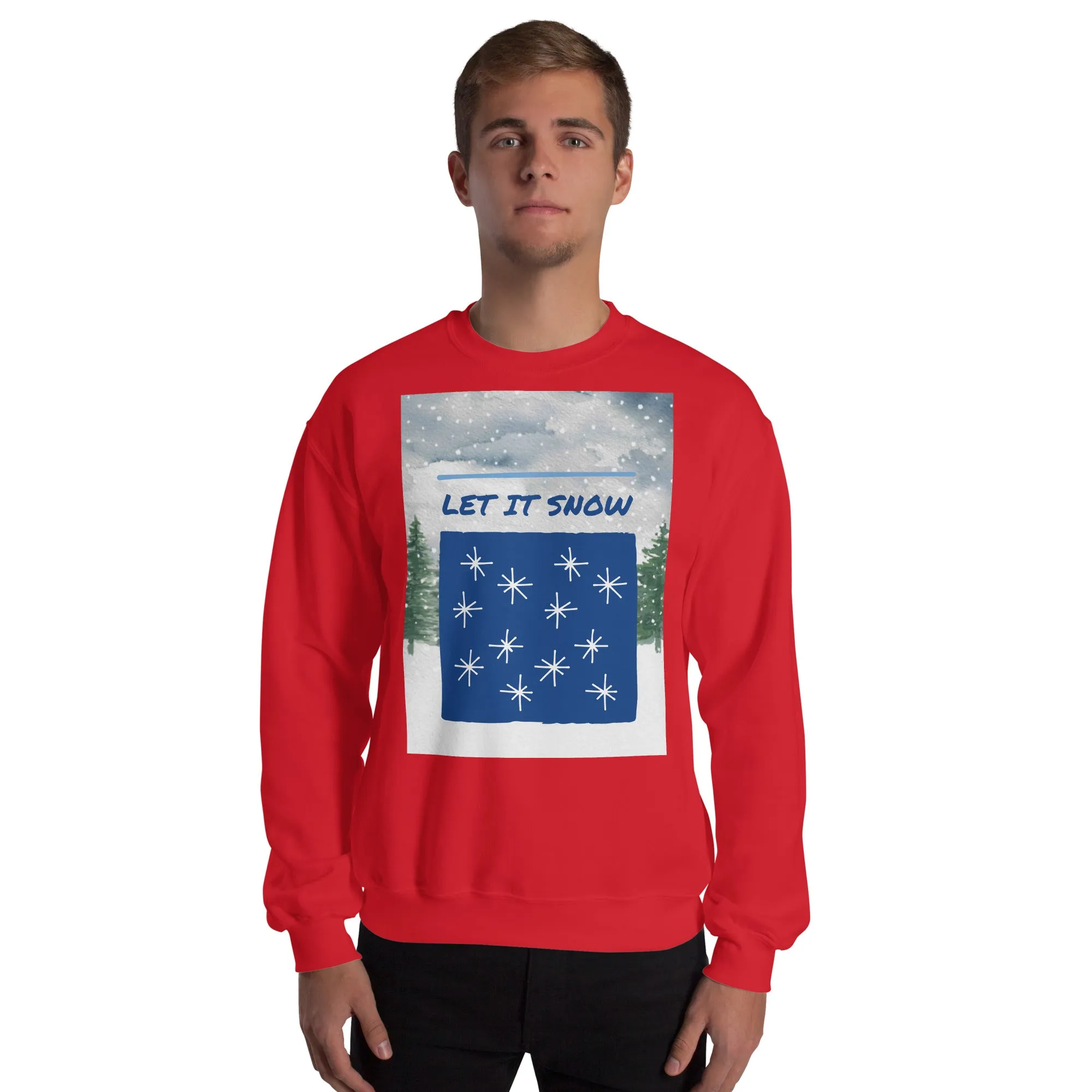 Let It Snow Christmas Sweatshirt (Glamourange Christmas Sweatshirt Men)