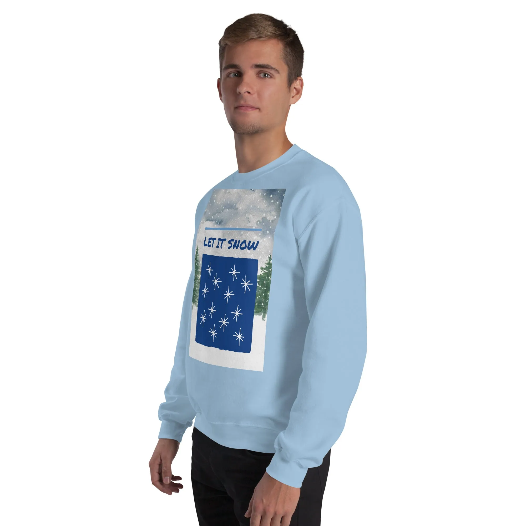 Let It Snow Christmas Sweatshirt (Glamourange Christmas Sweatshirt Men)
