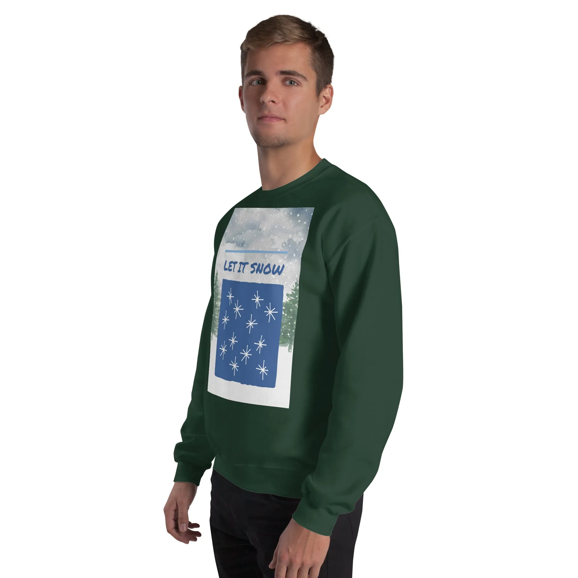 Let It Snow Christmas Sweatshirt (Glamourange Christmas Sweatshirt Men)