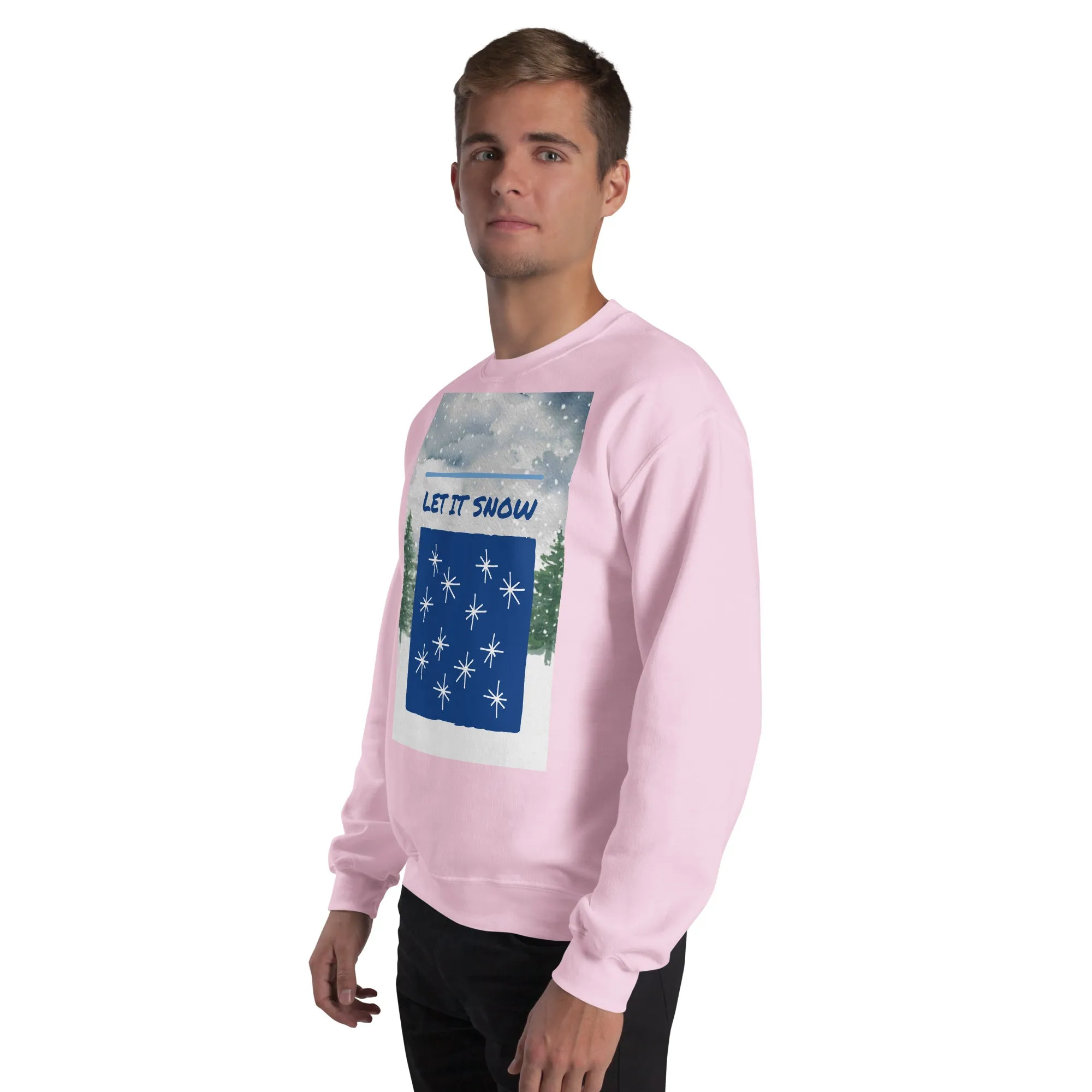 Let It Snow Christmas Sweatshirt (Glamourange Christmas Sweatshirt Men)