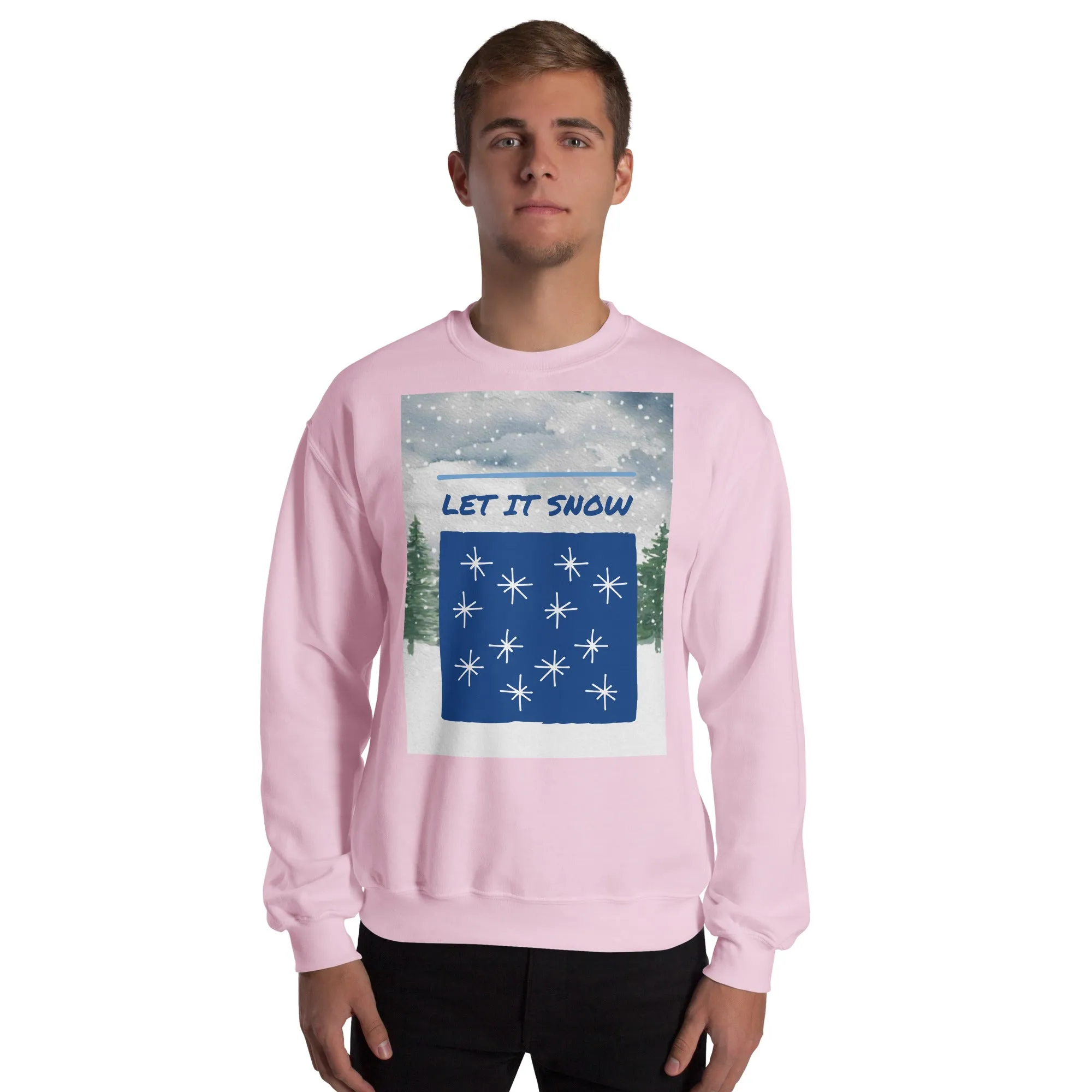 Let It Snow Christmas Sweatshirt (Glamourange Christmas Sweatshirt Men)