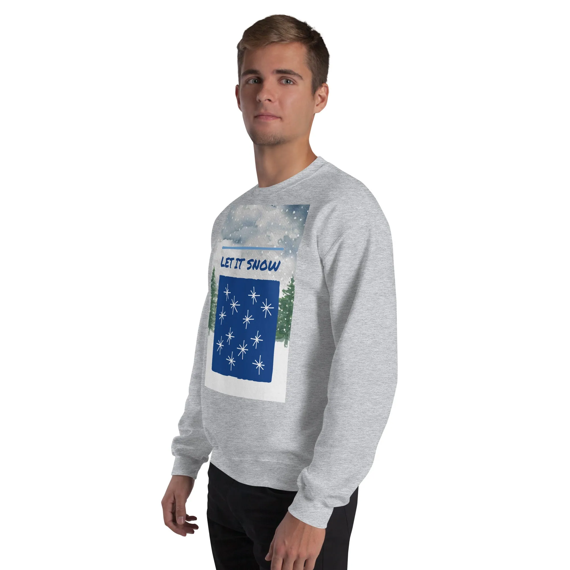 Let It Snow Christmas Sweatshirt (Glamourange Christmas Sweatshirt Men)