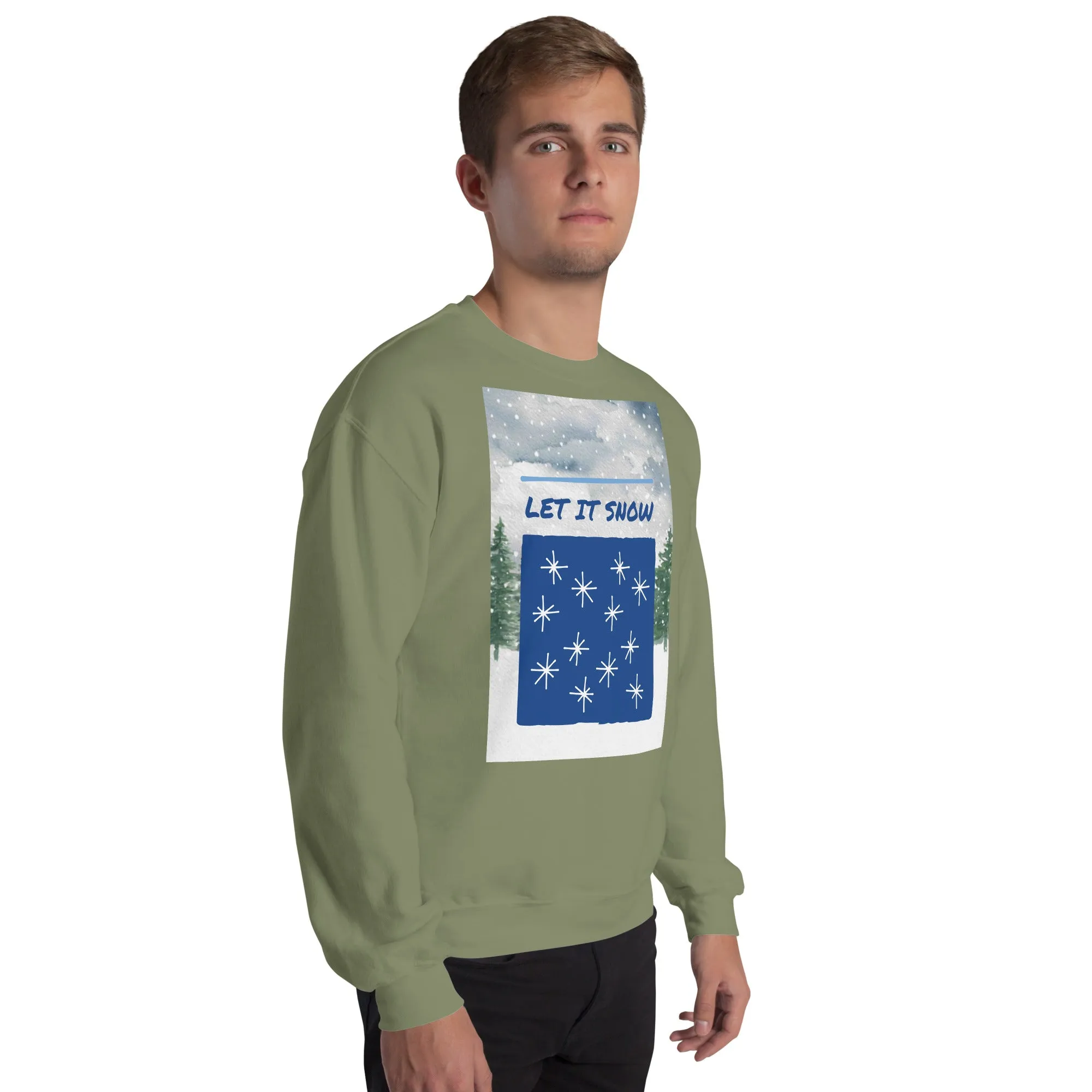 Let It Snow Christmas Sweatshirt (Glamourange Christmas Sweatshirt Men)