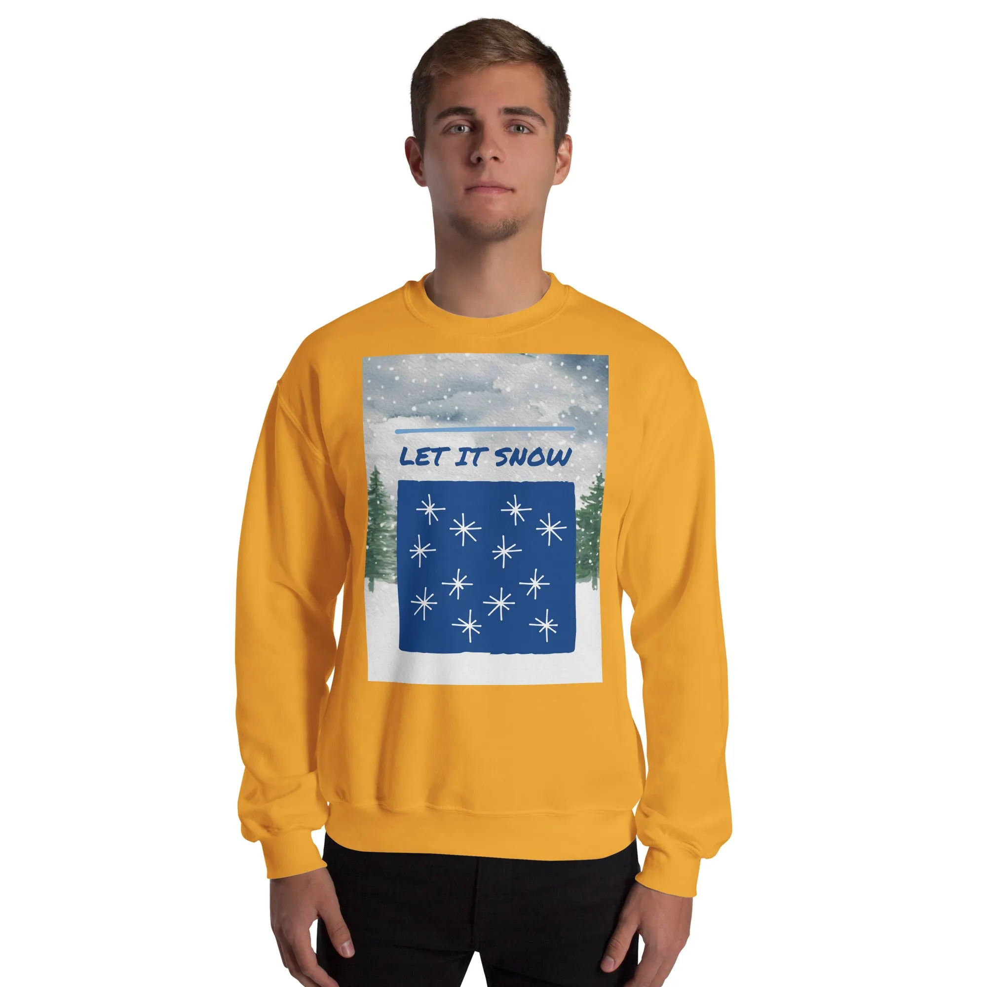 Let It Snow Christmas Sweatshirt (Glamourange Christmas Sweatshirt Men)
