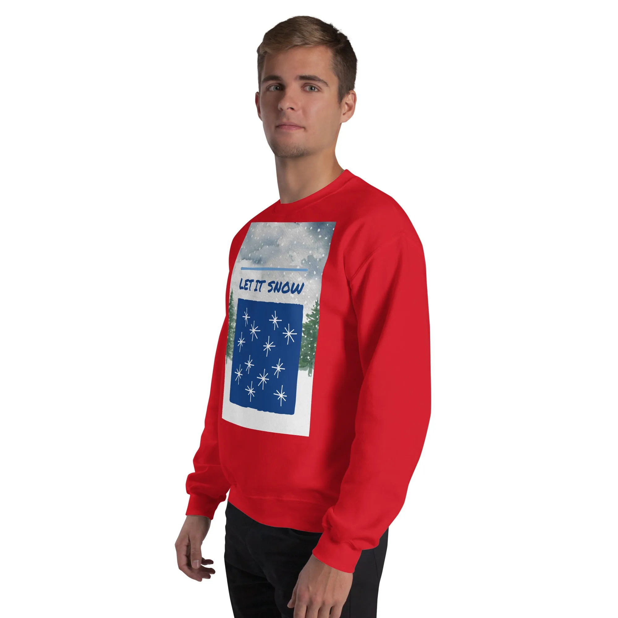 Let It Snow Christmas Sweatshirt (Glamourange Christmas Sweatshirt Men)
