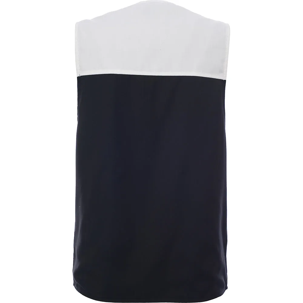 Liquor N Poker Men's Black And White Colour Blocking Co-Ord Gilet