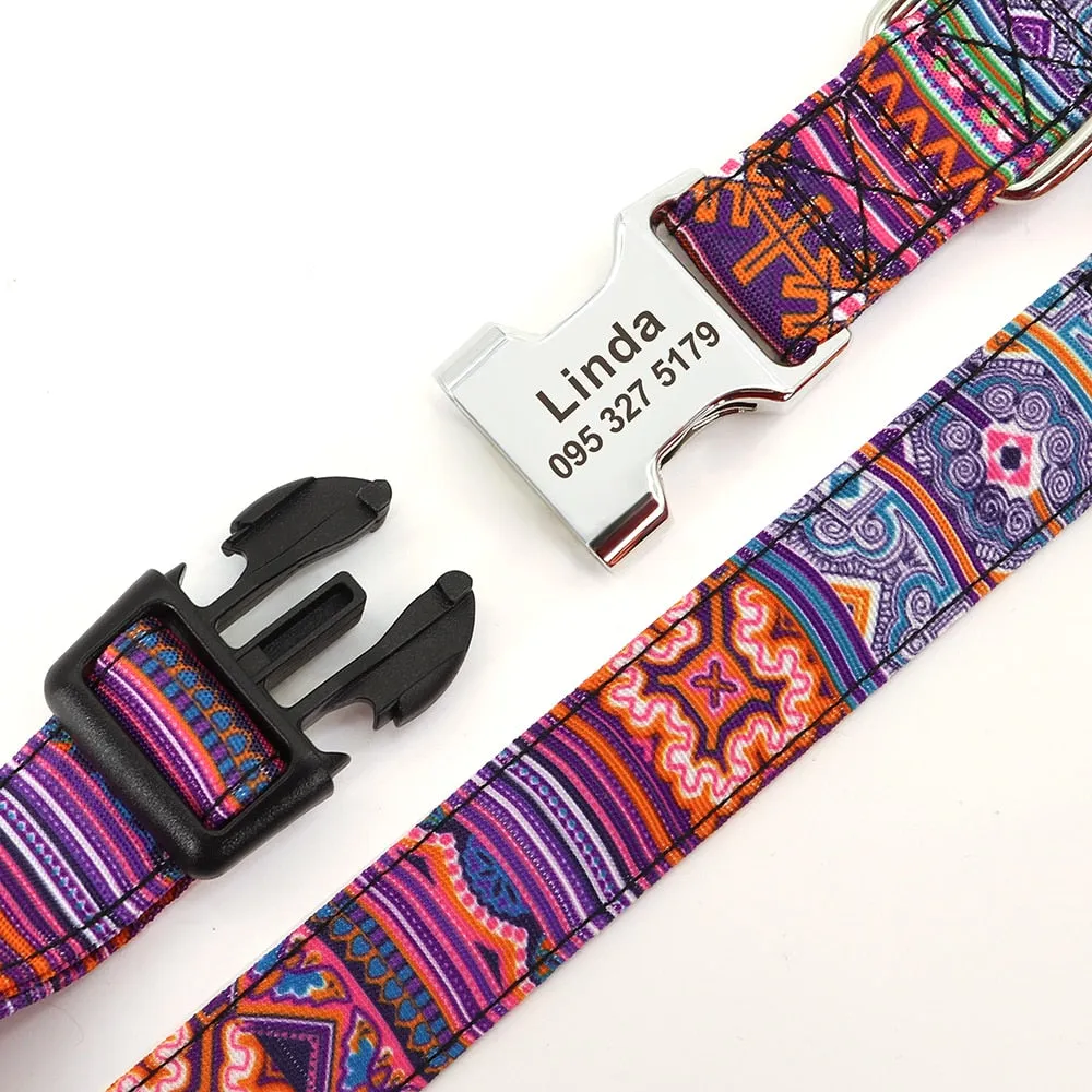 Lynx Personalised Dog Collar Laser Engraved