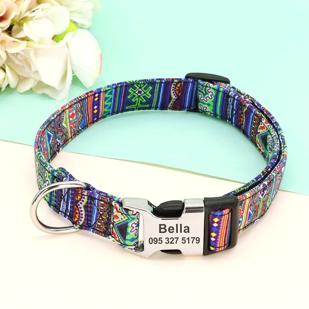 Lynx Personalised Dog Collar Laser Engraved
