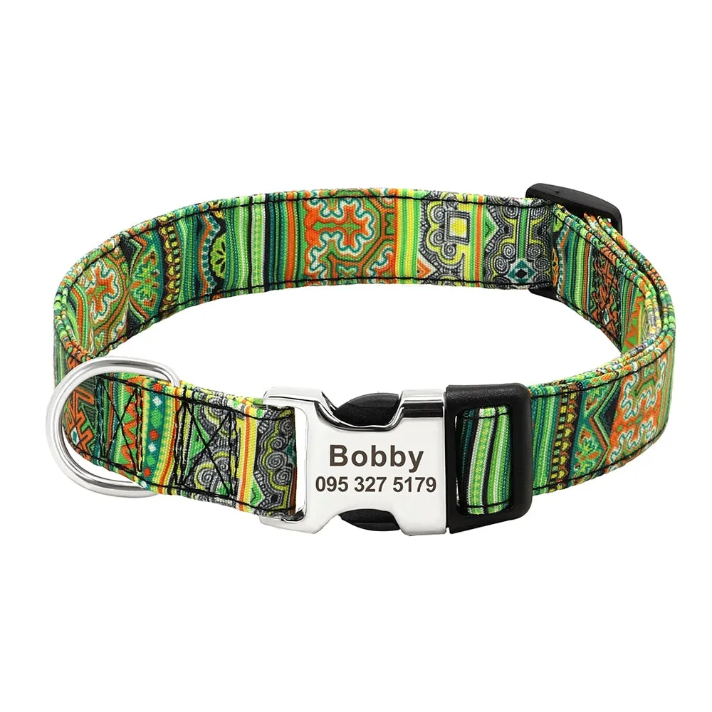 Lynx Personalised Dog Collar Laser Engraved