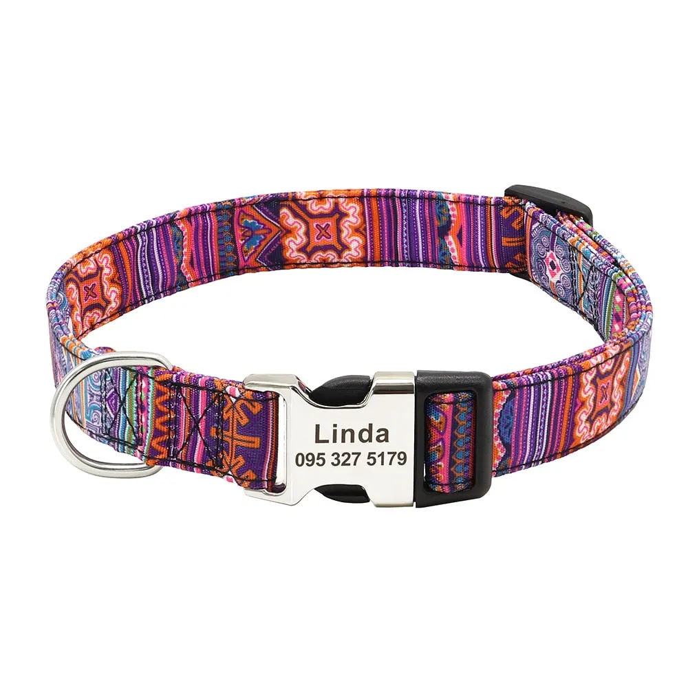 Lynx Personalised Dog Collar Laser Engraved