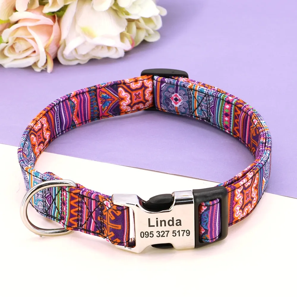 Lynx Personalised Dog Collar Laser Engraved