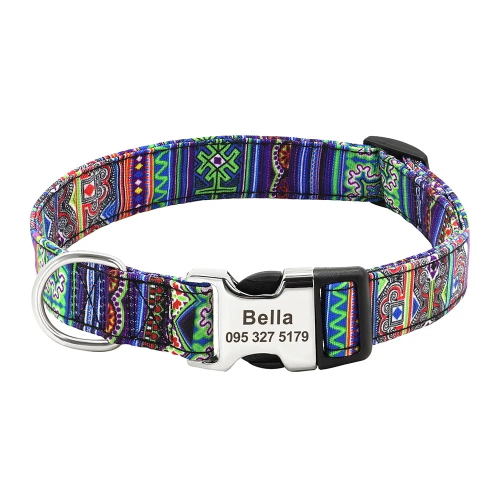 Lynx Personalised Dog Collar Laser Engraved