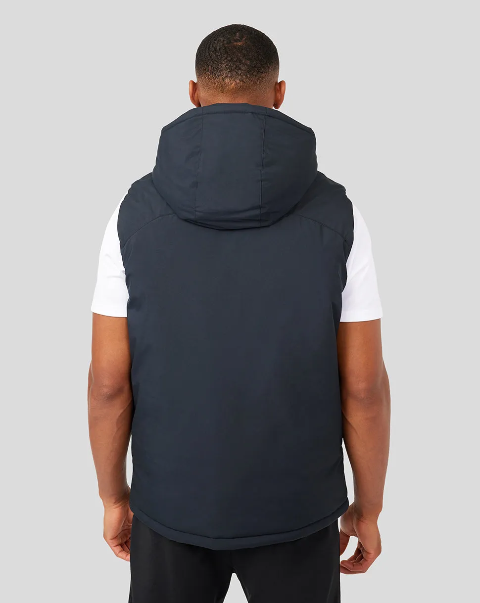 Mens Castore Hooded Gilet in Black
