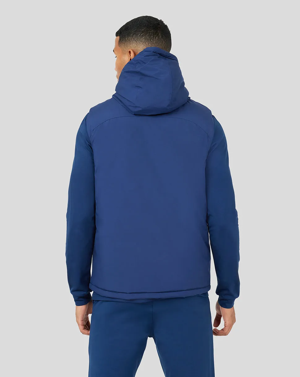 Mens Castore Hooded Gilet in Navy