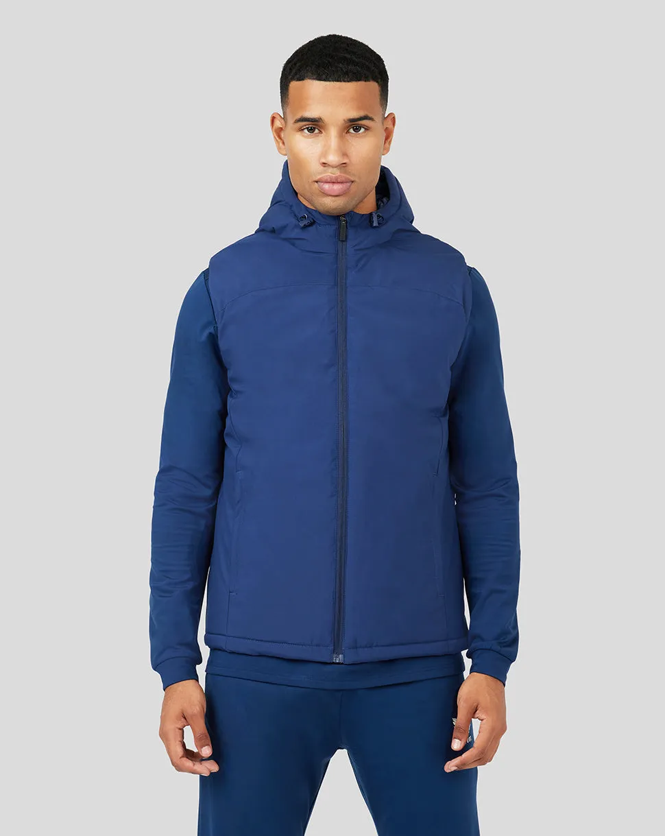 Mens Castore Hooded Gilet in Navy