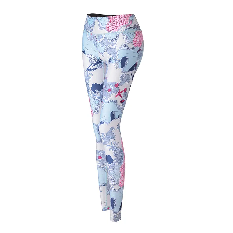 MIP JAPANESE FLORAL PRINT TRAINING LEGGINGS