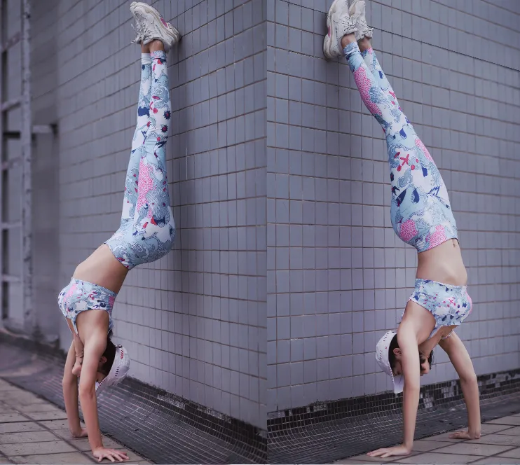 MIP JAPANESE FLORAL PRINT TRAINING LEGGINGS